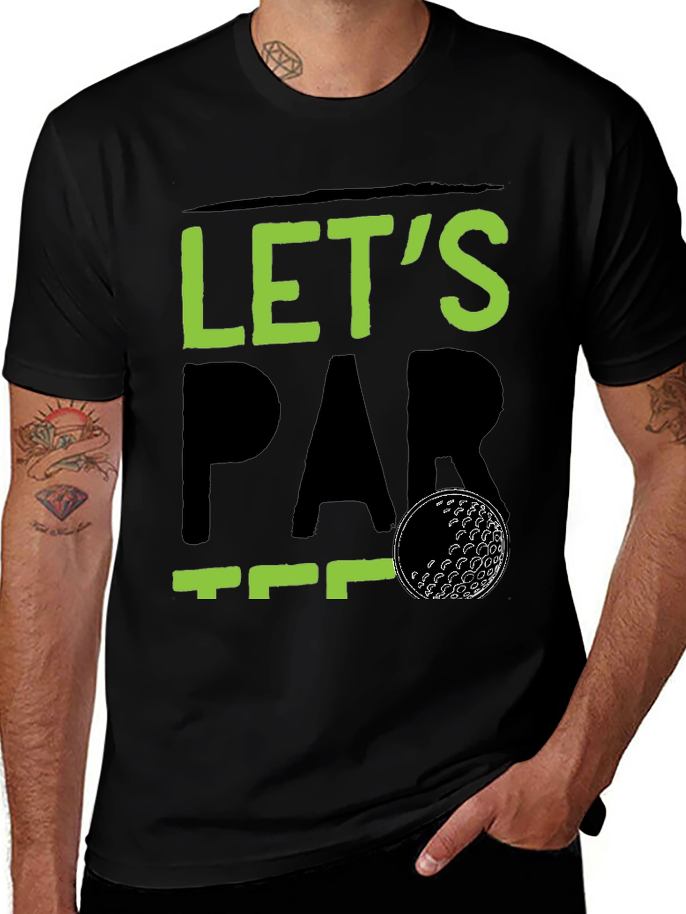 Lets Par Tee Golf T-Shirt - Black
