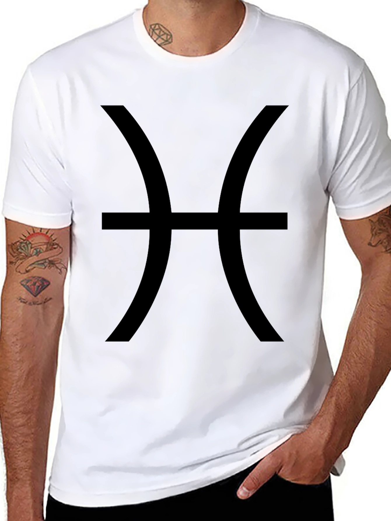 Pisces Zodiac Sign Black T-Shirt