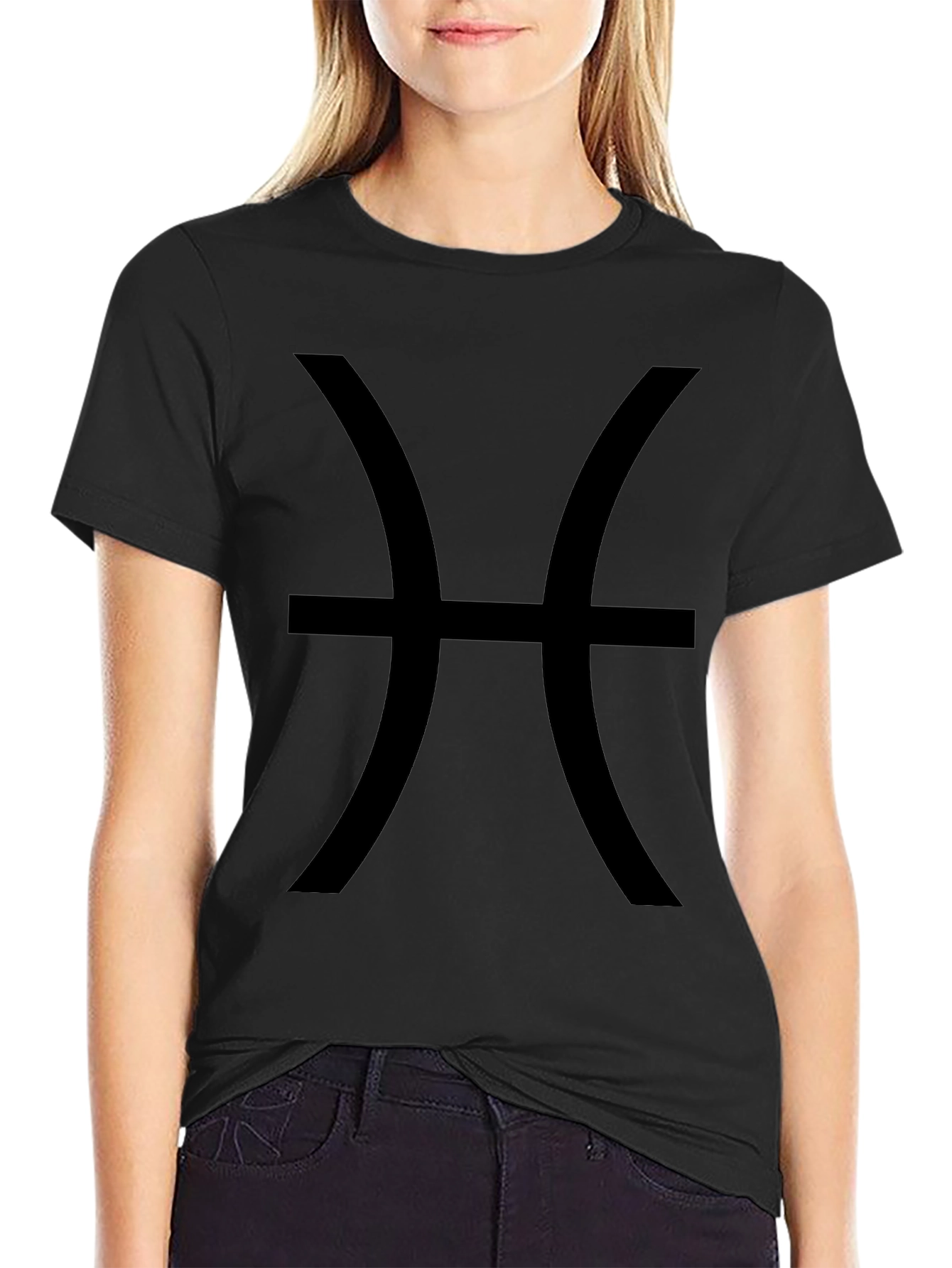 Pisces Zodiac Sign Black T-Shirt