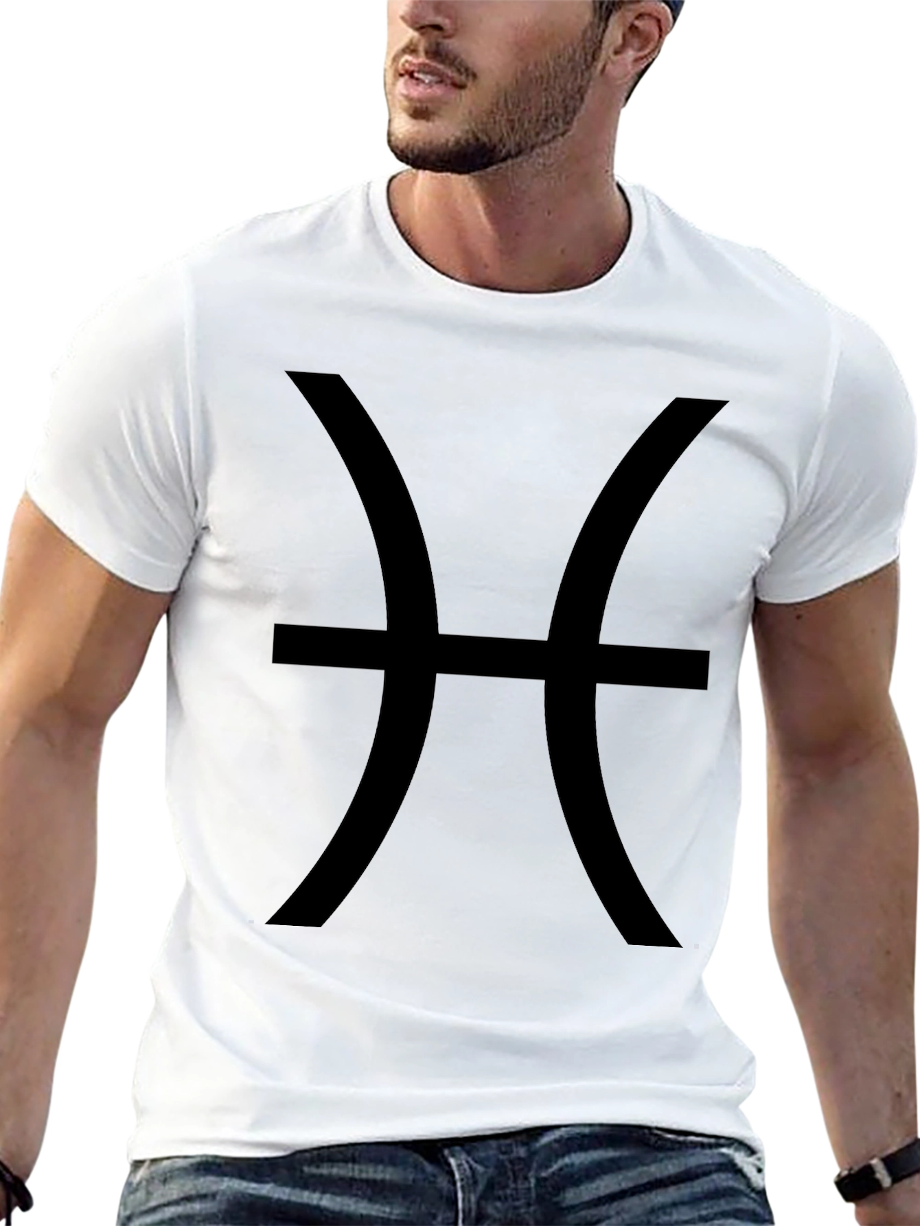 Pisces Zodiac Sign Black T-Shirt
