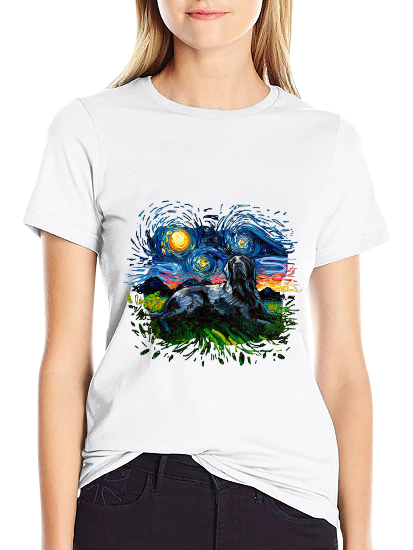 Starry Night Dog T-Shirt
