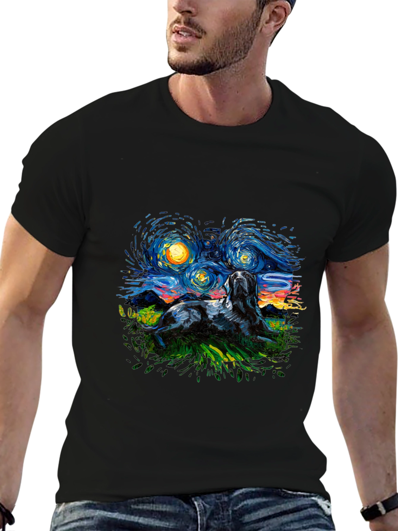 Starry Night Dog T-Shirt