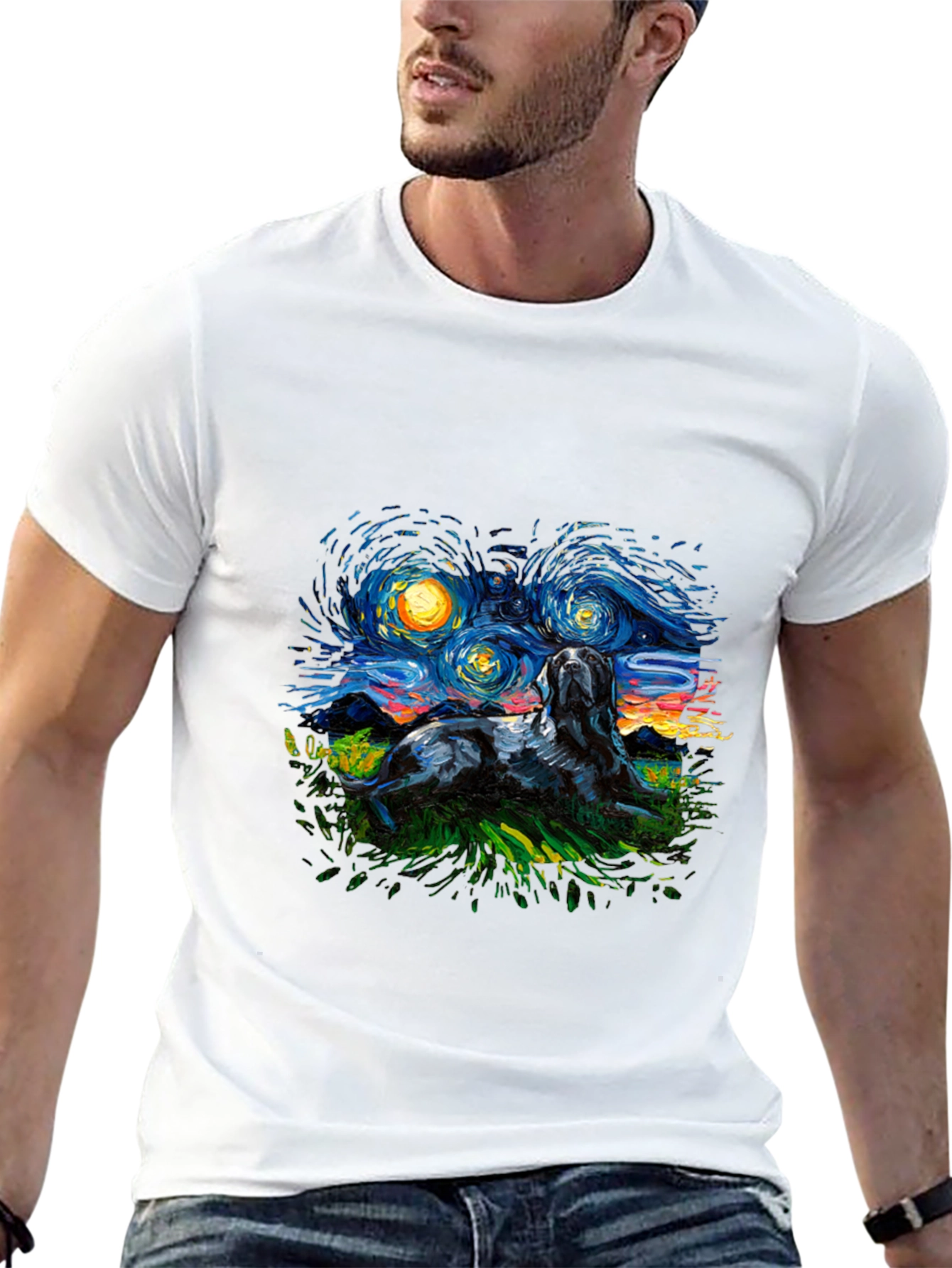 Starry Night Dog T-Shirt