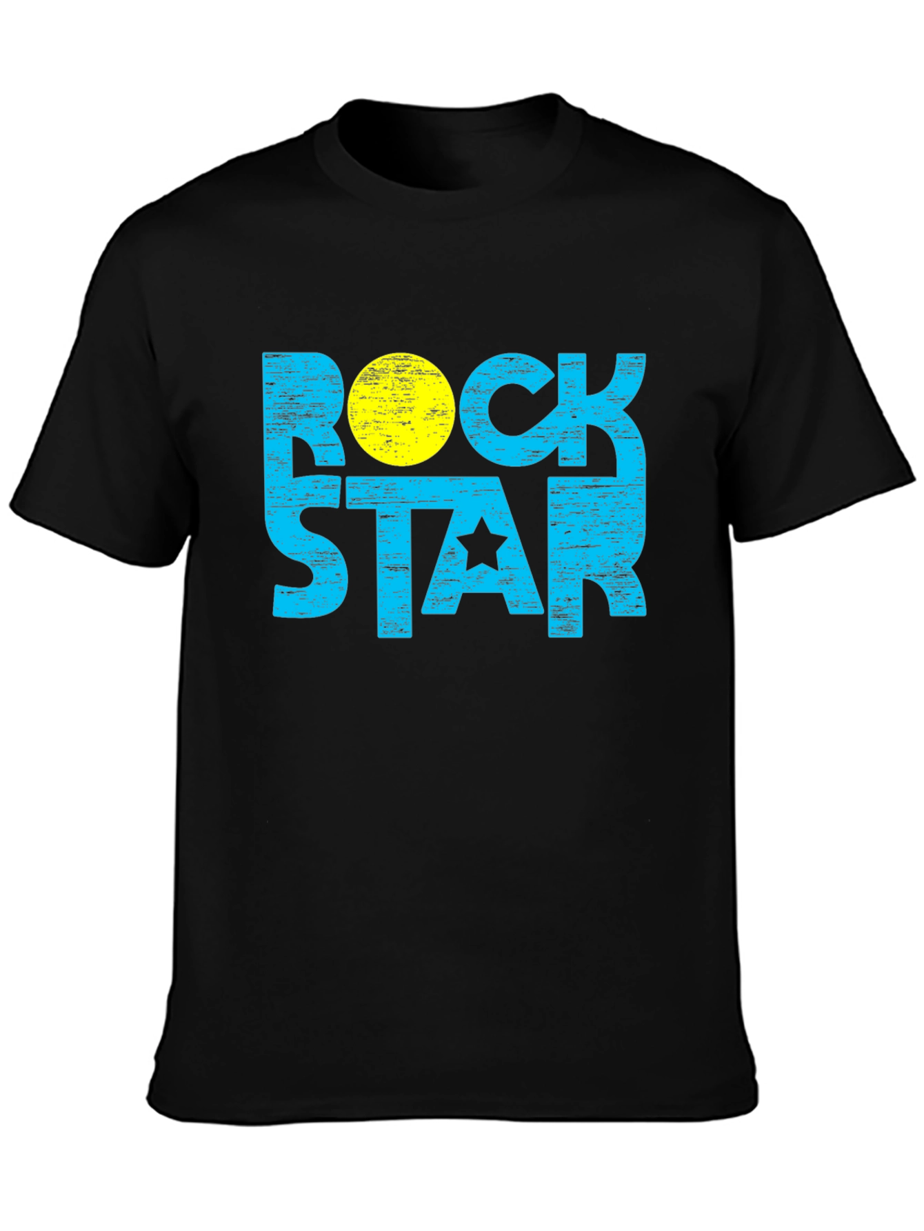 Rock Star Graphic Tee - Black Cotton Blend