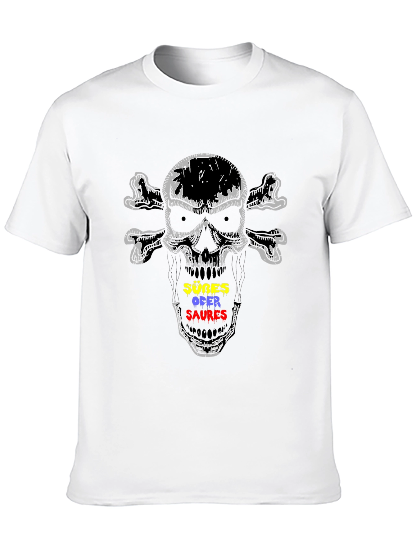 Skull & Crossbones T-Shirt - Sußes Ofer Saures Graphic