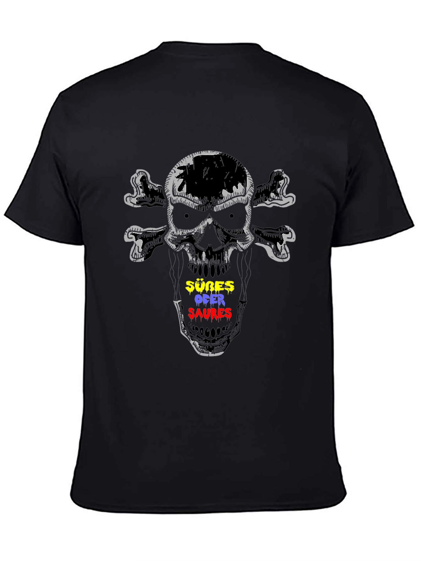 Skull & Crossbones T-Shirt - Sußes Ofer Saures Graphic