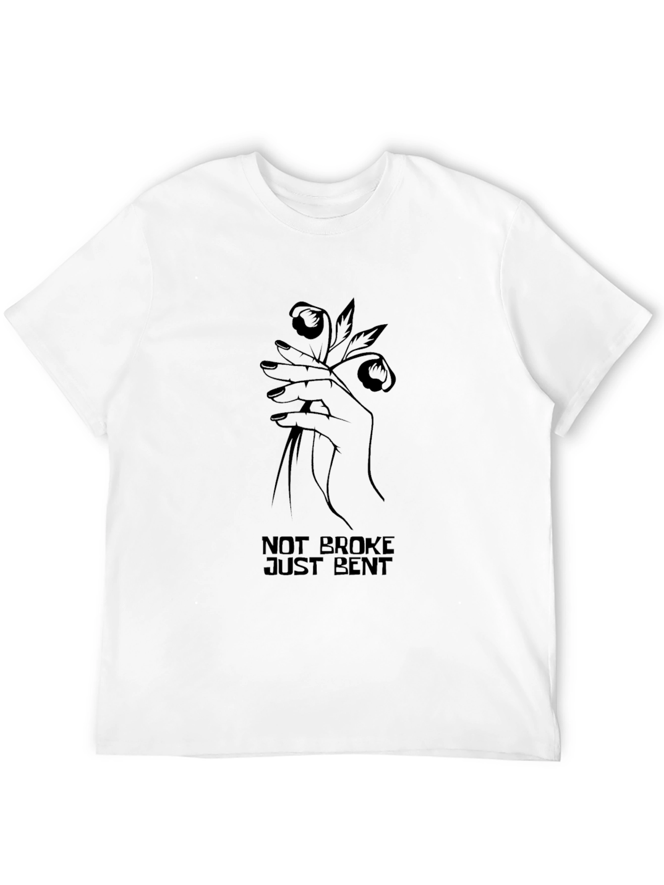 Not Broke Just Bent Graphic Tee - Black