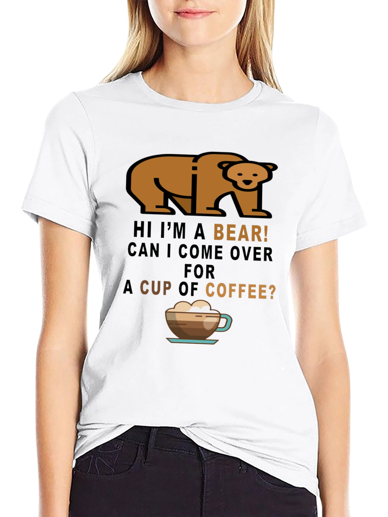 Bear Coffee T-Shirt - Funny Graphic Tee