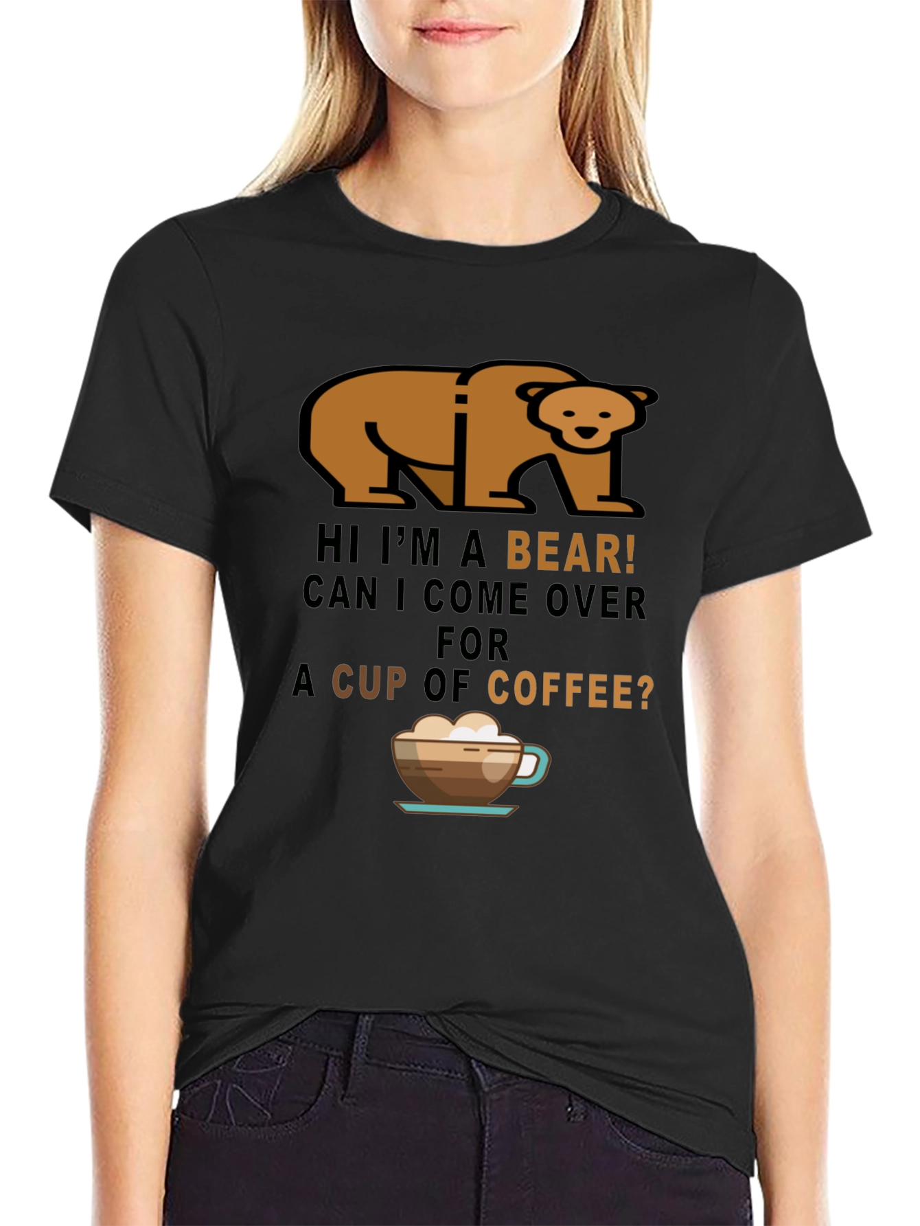 Bear Coffee T-Shirt - Funny Graphic Tee