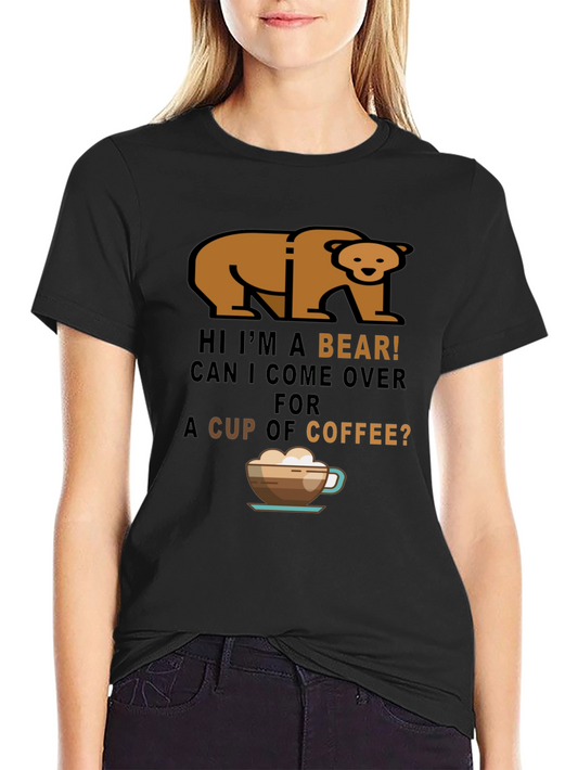 Bear Coffee T-Shirt - Funny Graphic Tee