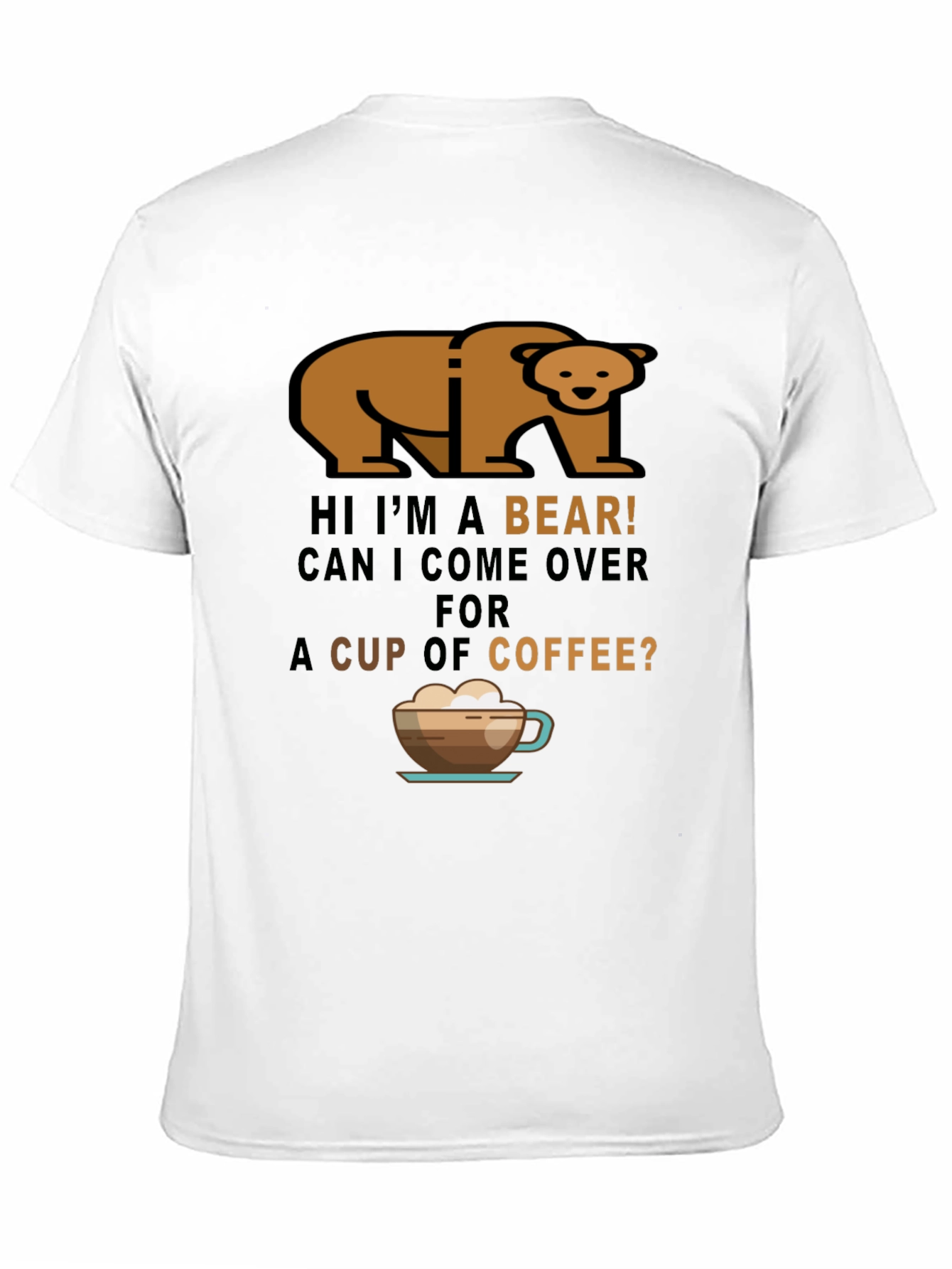 Bear Coffee T-Shirt - Funny Graphic Tee