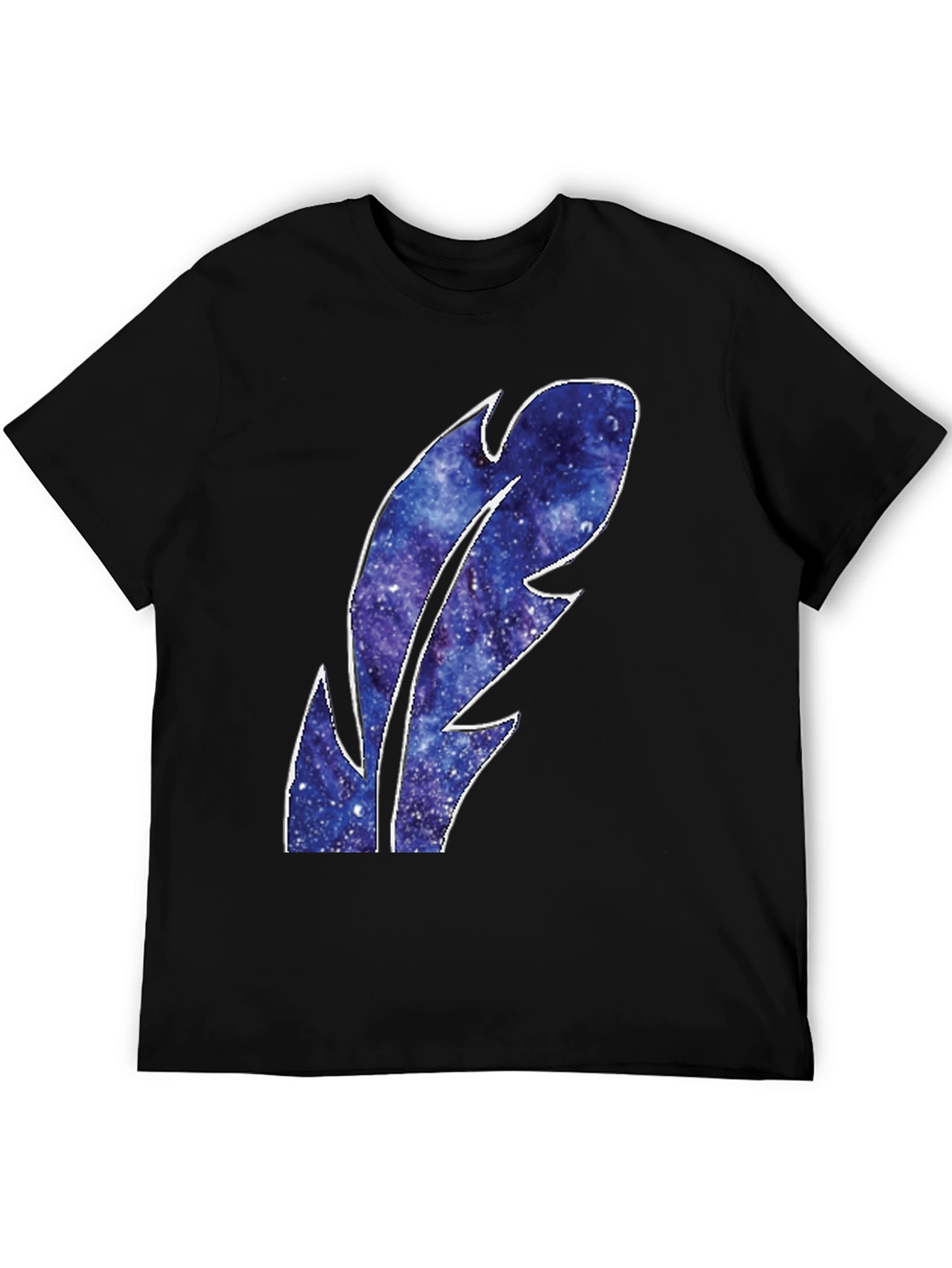 Galaxy Feather Graphic T-Shirt - Stylish Mens Tee