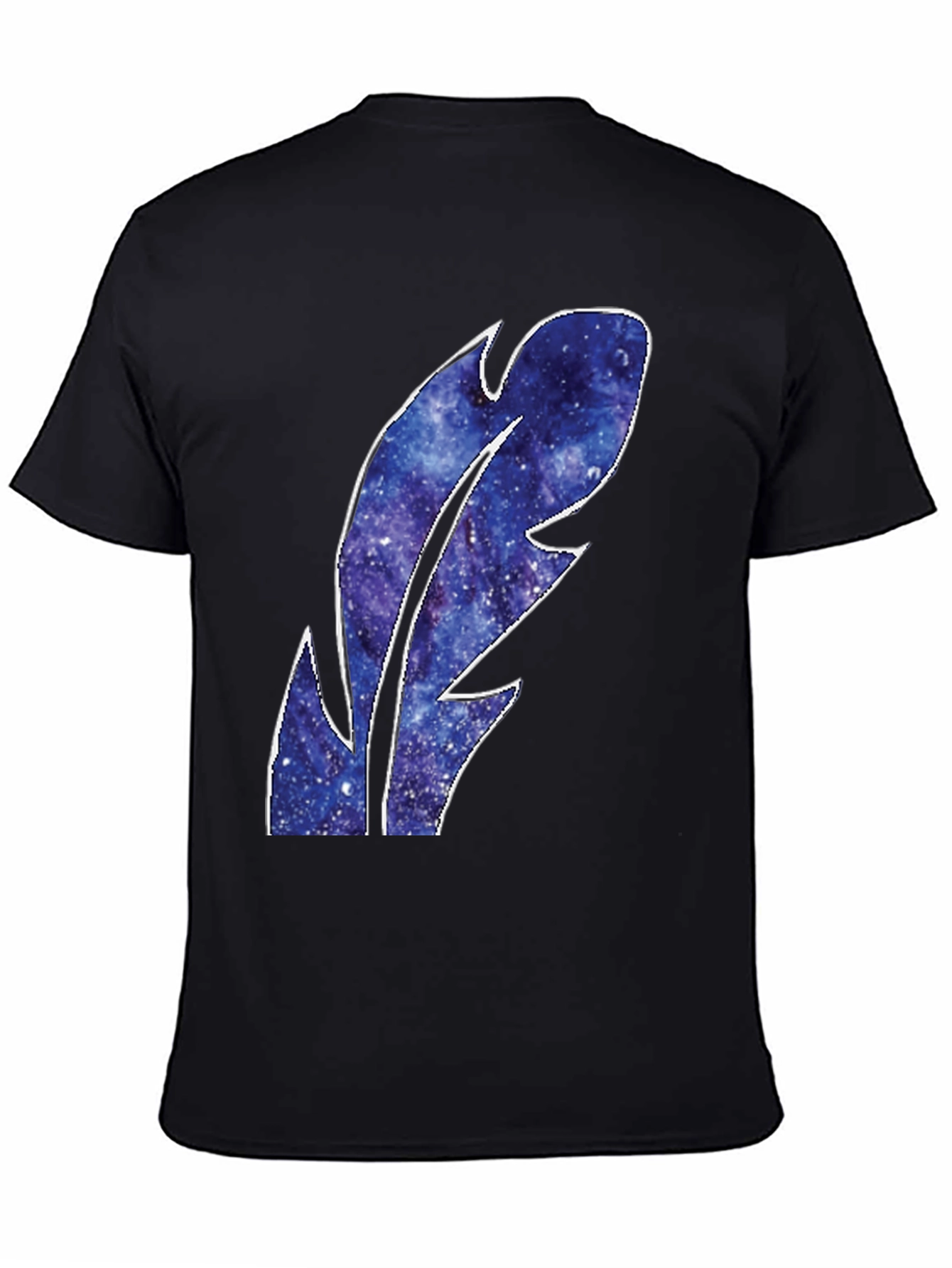Galaxy Feather Graphic T-Shirt - Stylish Mens Tee