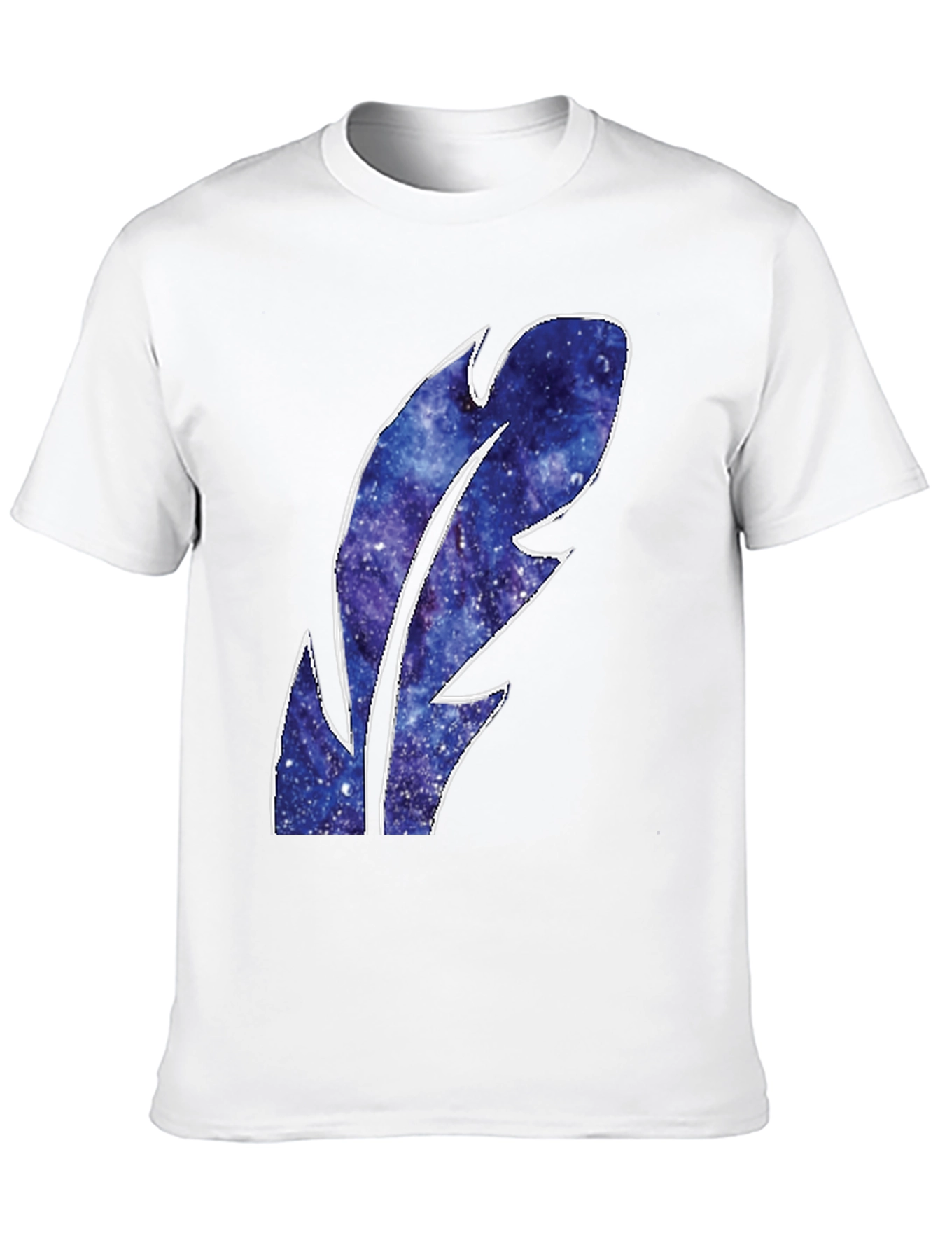 Galaxy Feather Graphic T-Shirt - Stylish Mens Tee