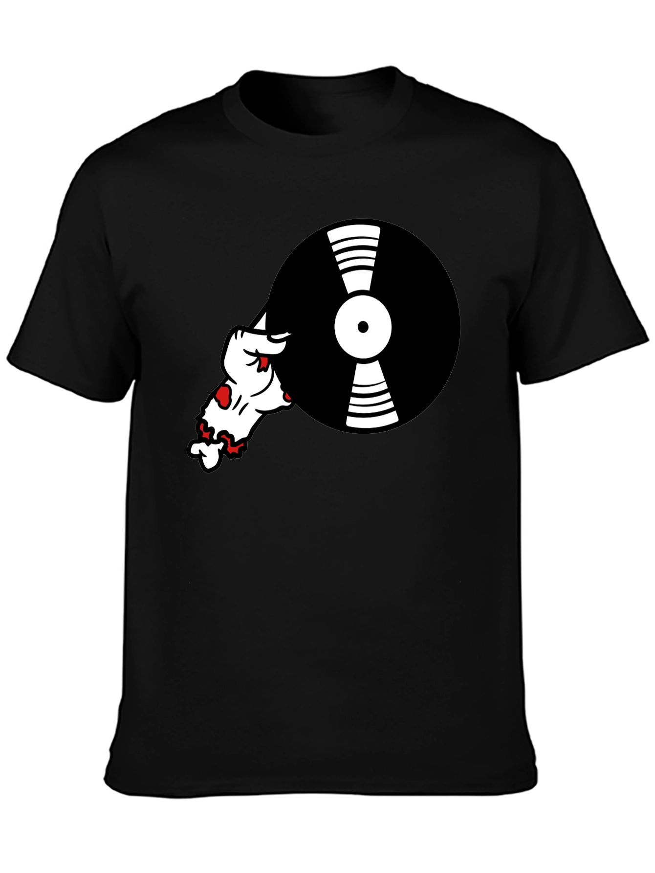 Cool DJ Dog Black T-Shirt