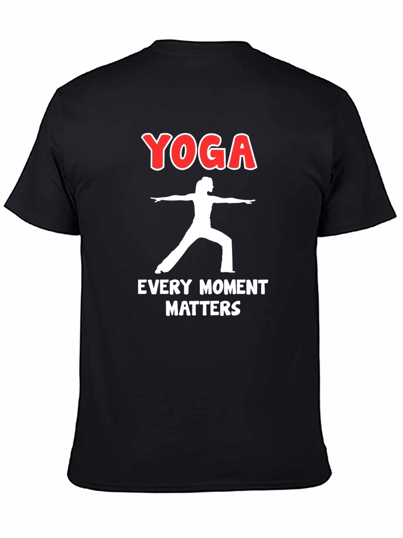 Yoga Every Moment Matters Black Graphic Tee