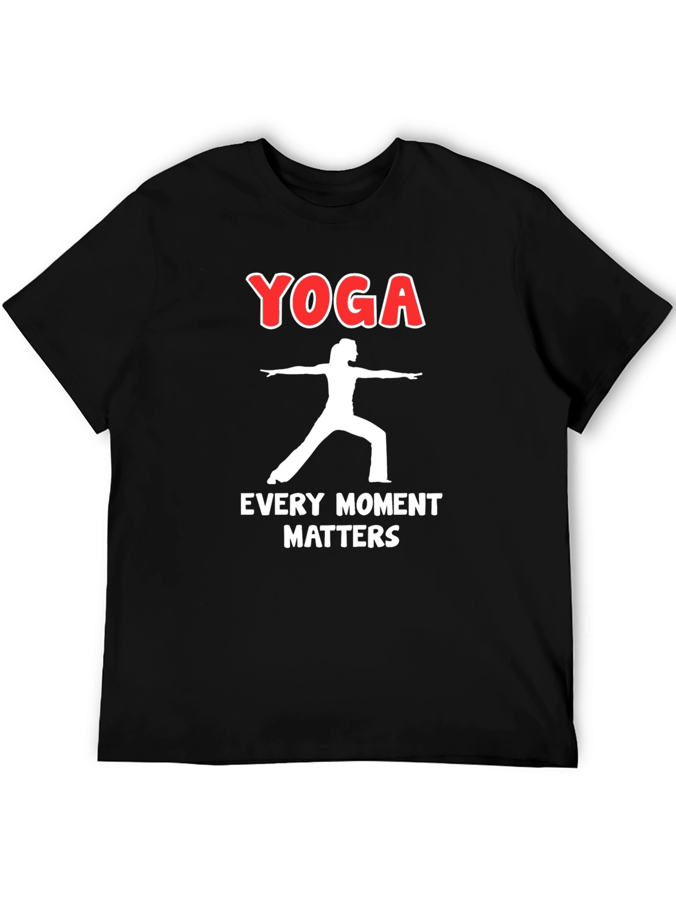 Yoga Every Moment Matters Black Graphic Tee