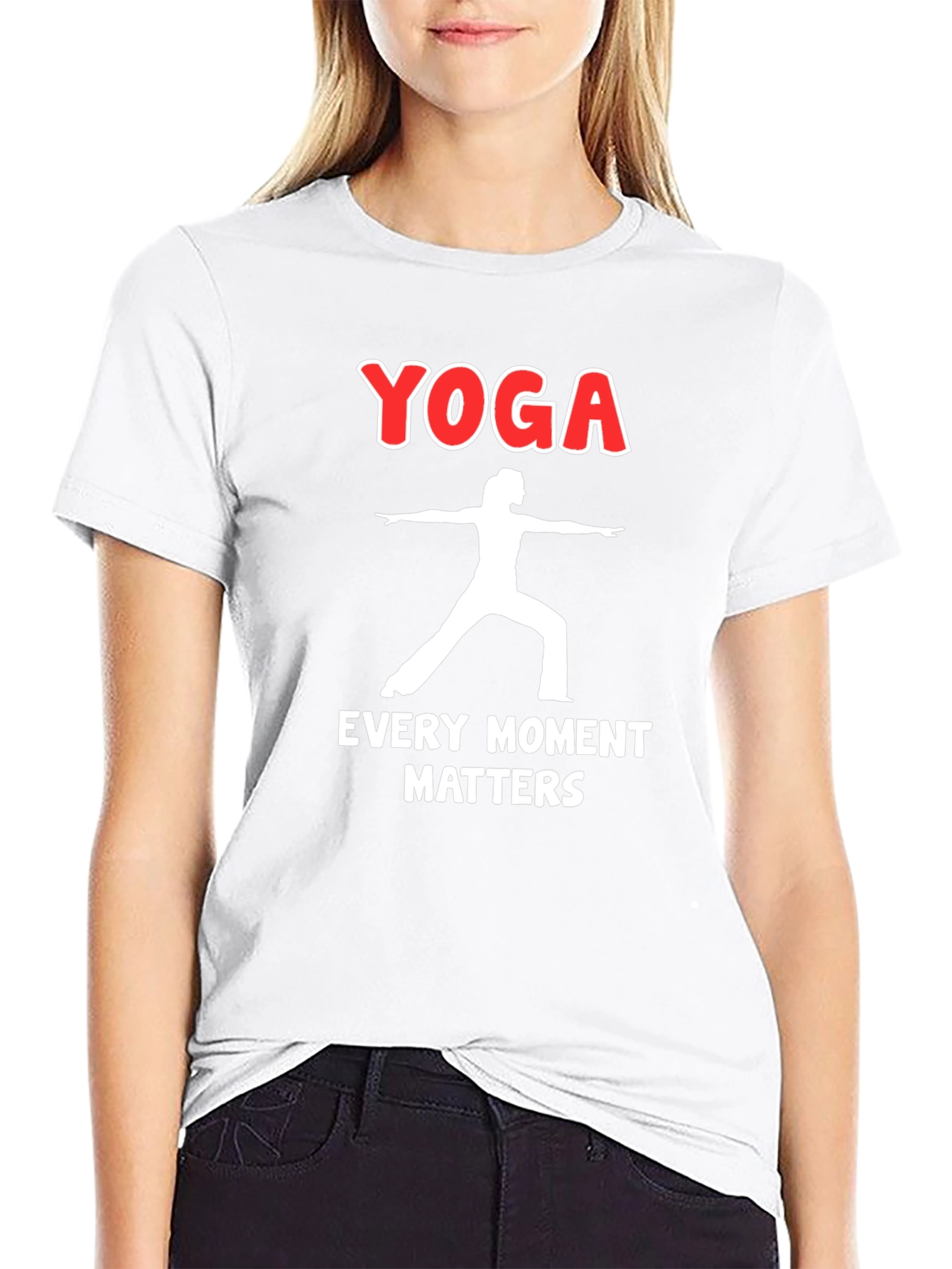 Yoga Every Moment Matters Black Graphic Tee