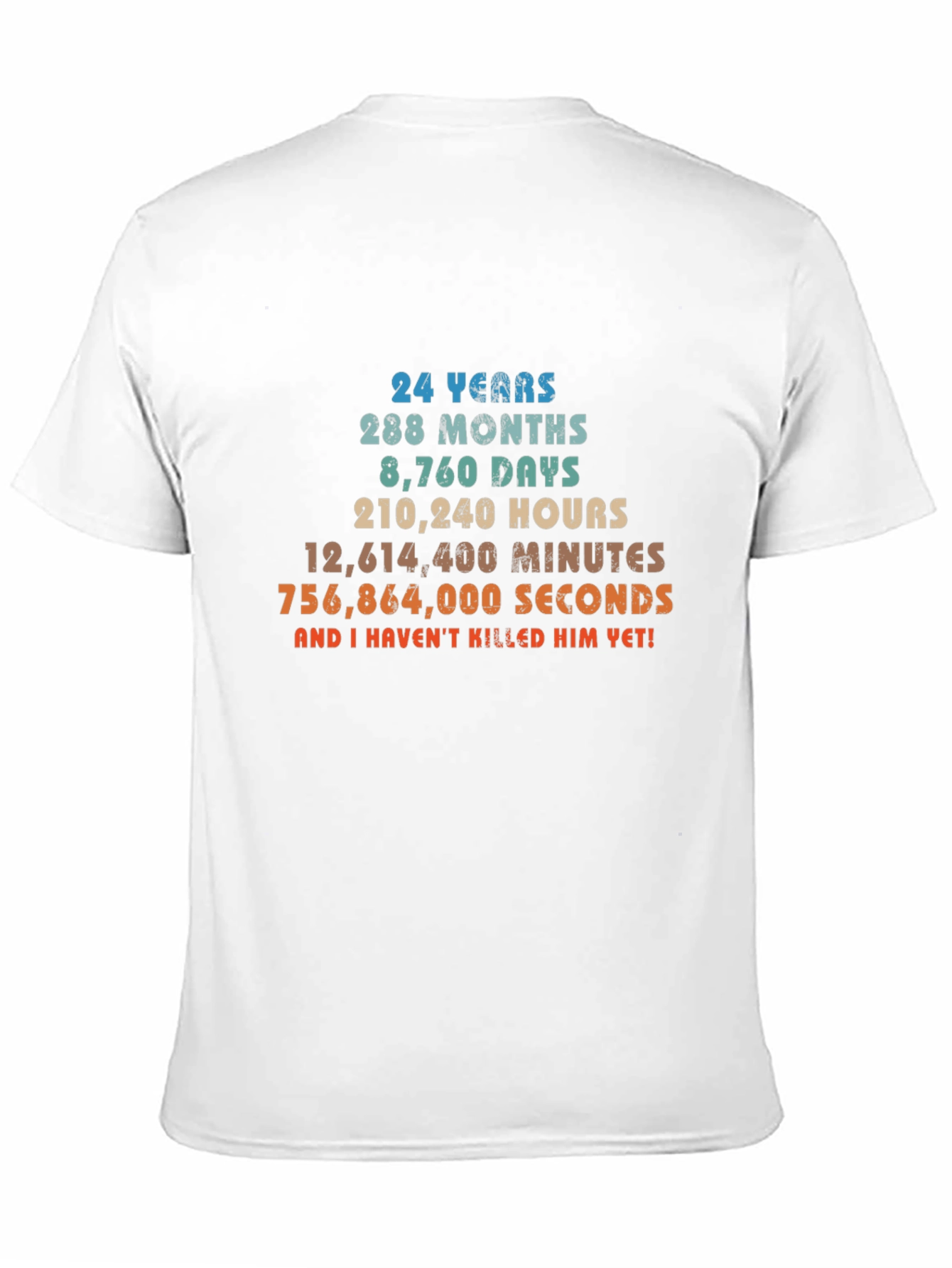 24 Years Anniversary Novelty Graphic T-Shirt