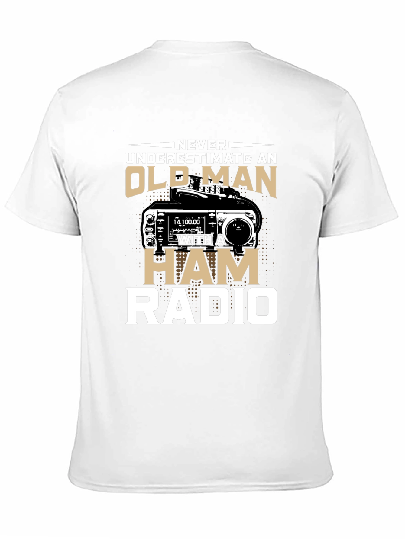 Never Underestimate Old Man Ham Radio T-Shirt