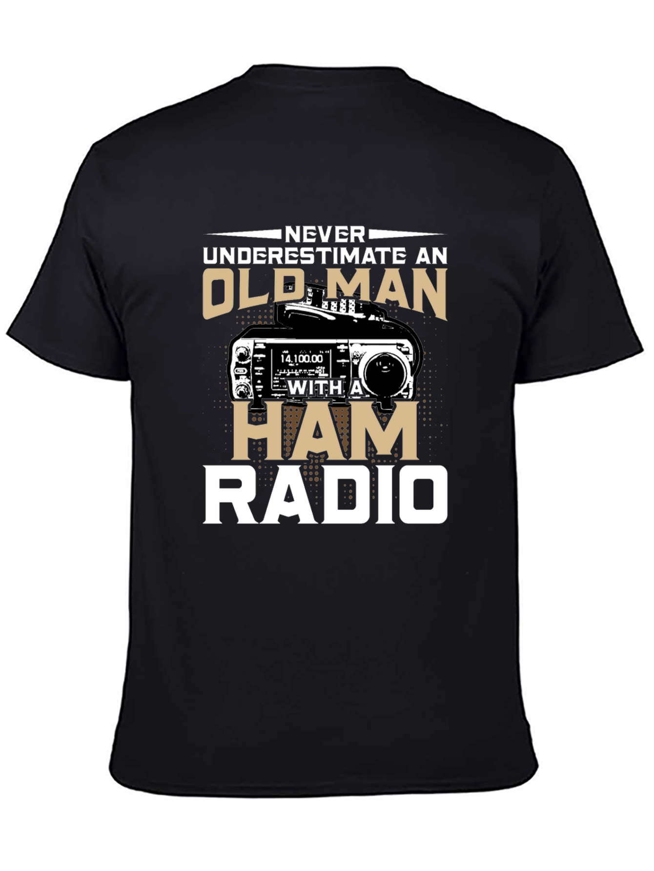Never Underestimate Old Man Ham Radio T-Shirt