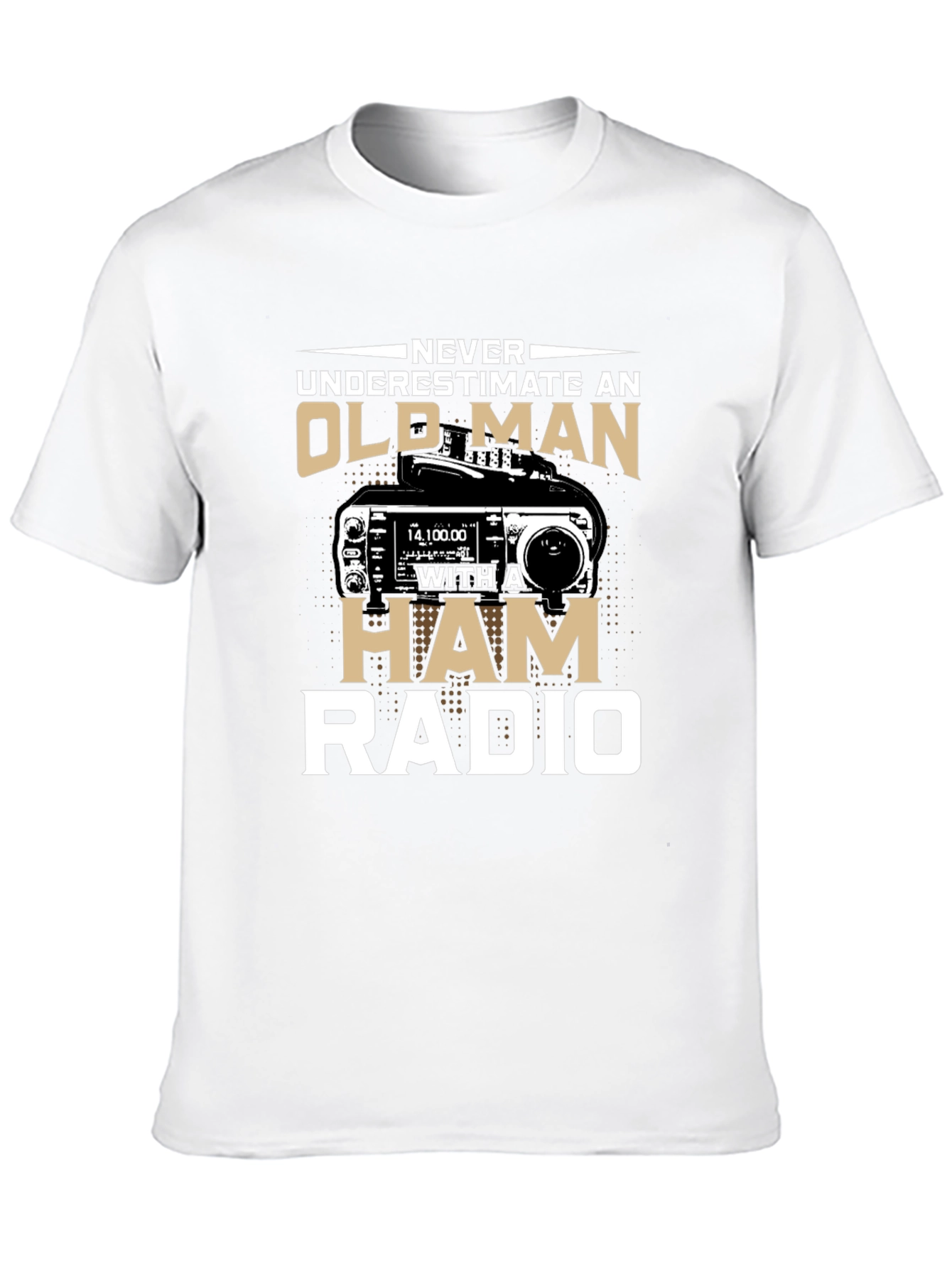 Never Underestimate Old Man Ham Radio T-Shirt