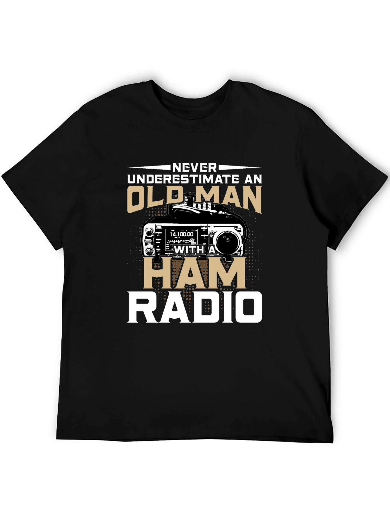 Never Underestimate Old Man Ham Radio T-Shirt