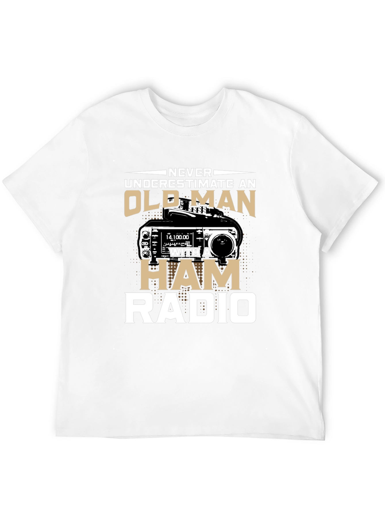 Never Underestimate Old Man Ham Radio T-Shirt
