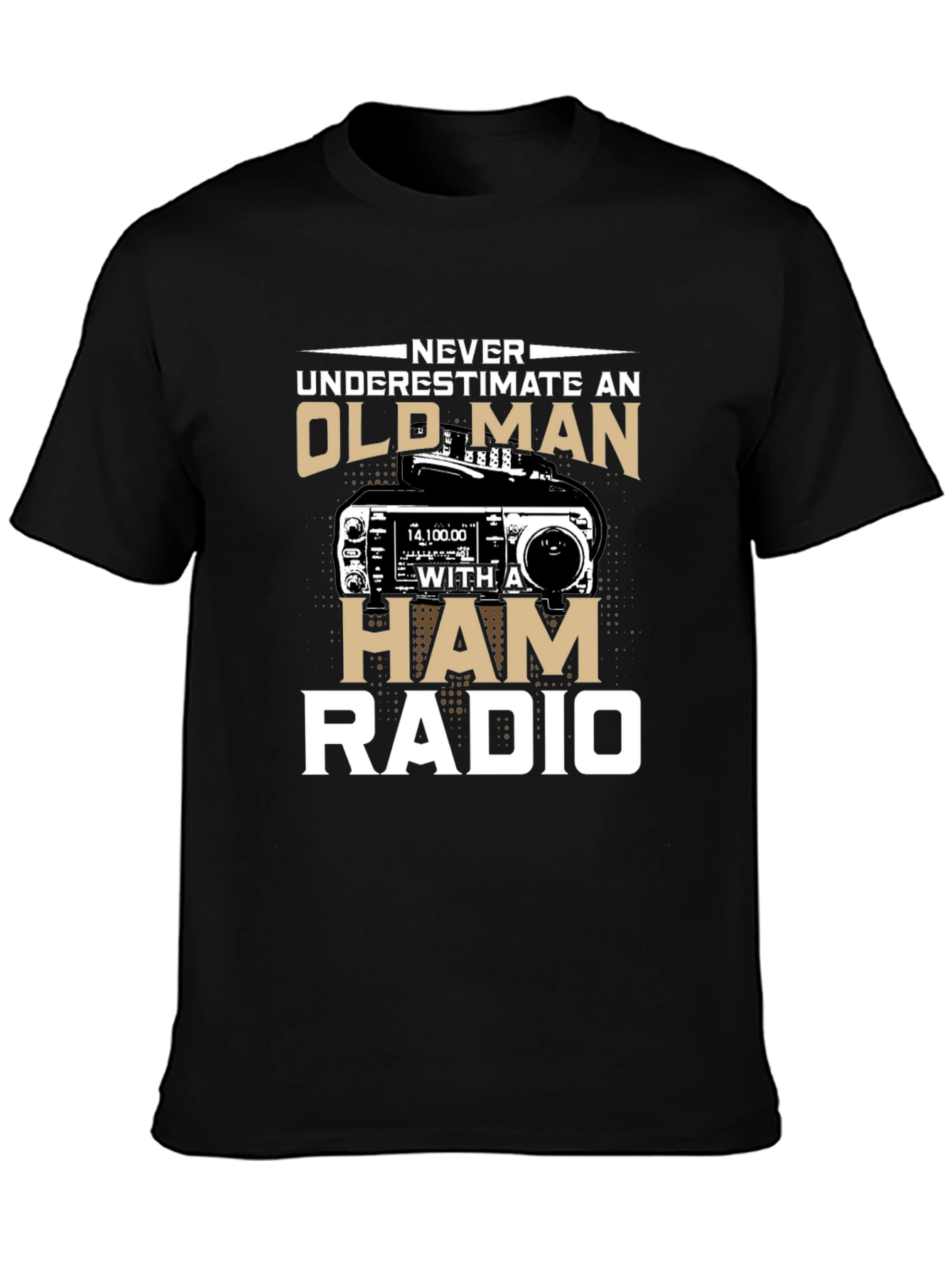 Never Underestimate Old Man Ham Radio T-Shirt