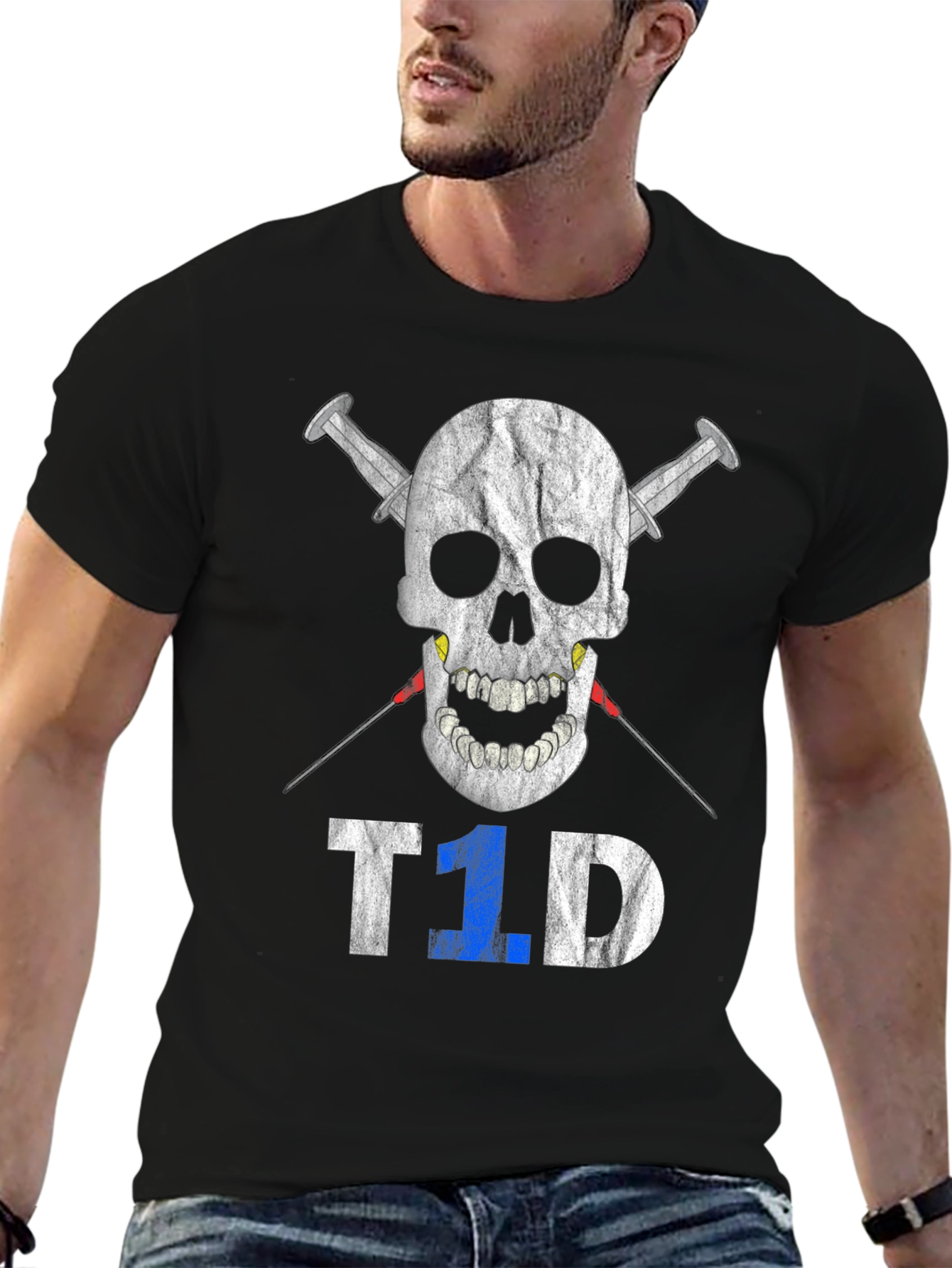 T1D Skull & Syringe Awareness T-Shirt