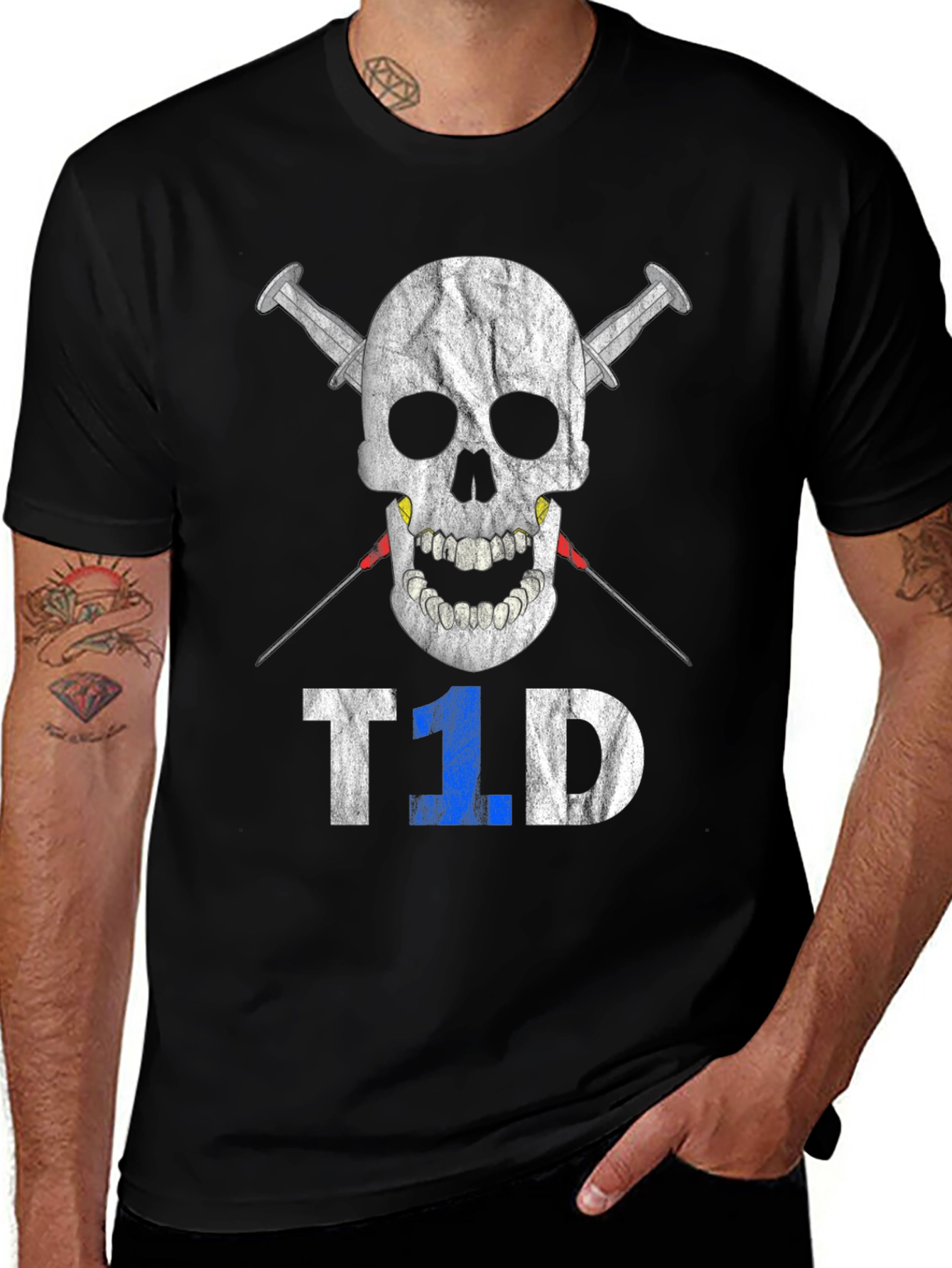 T1D Skull & Syringe Awareness T-Shirt