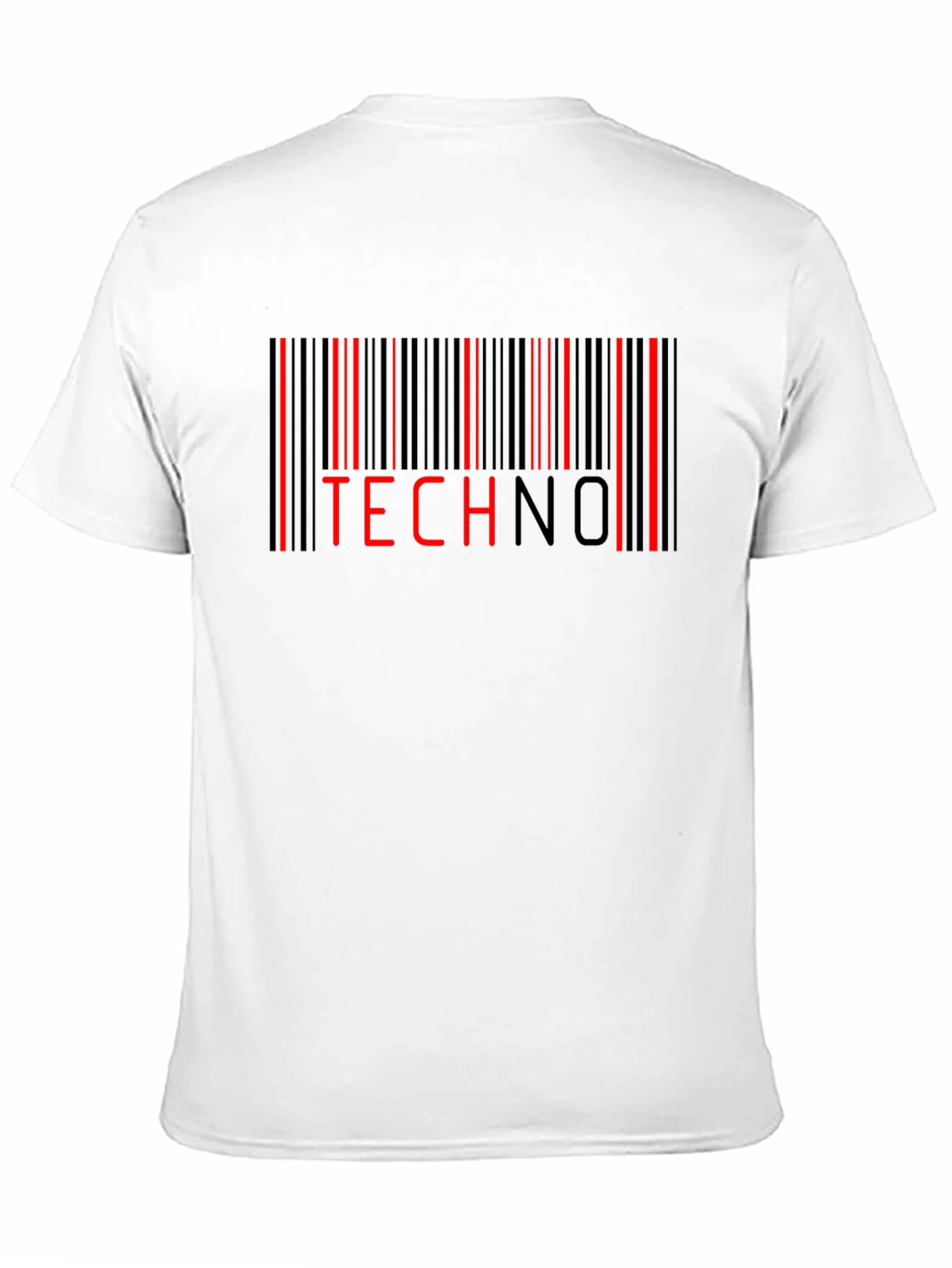 TECHNO Barcode T-Shirt - Black Graphic Tee