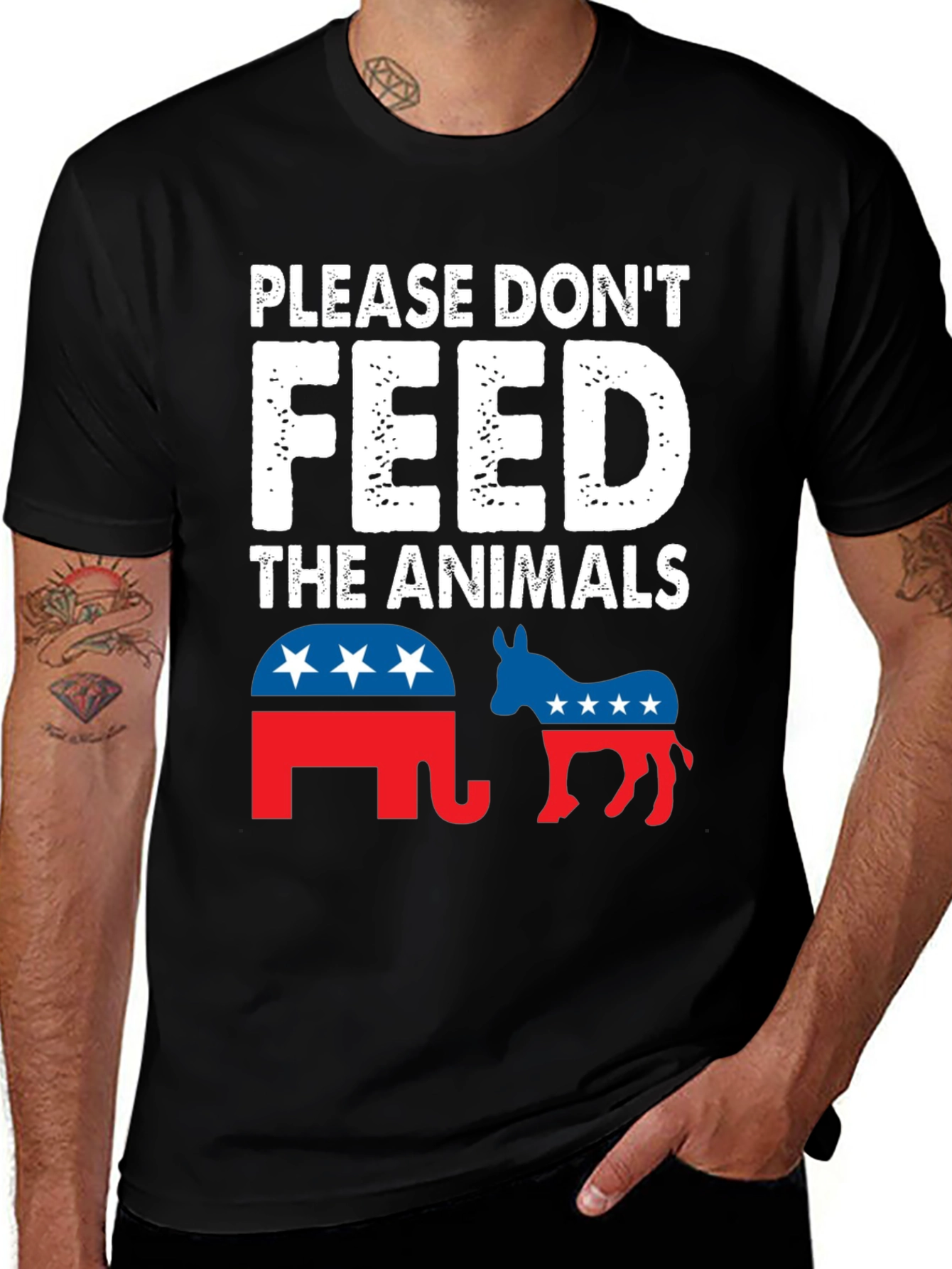 Political Humor T-Shirt: Please Dont Feed the Animals