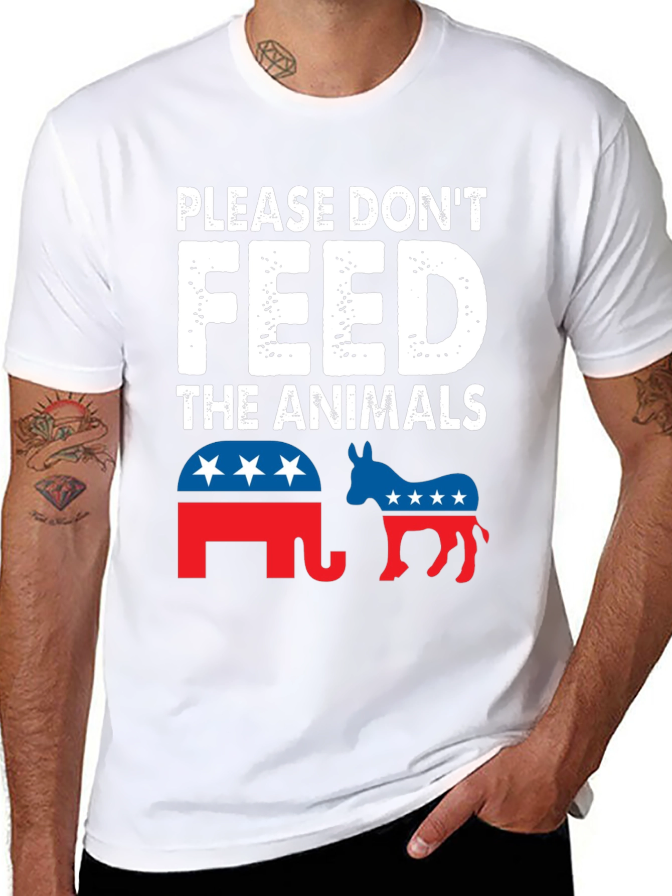 Political Humor T-Shirt: Please Dont Feed the Animals