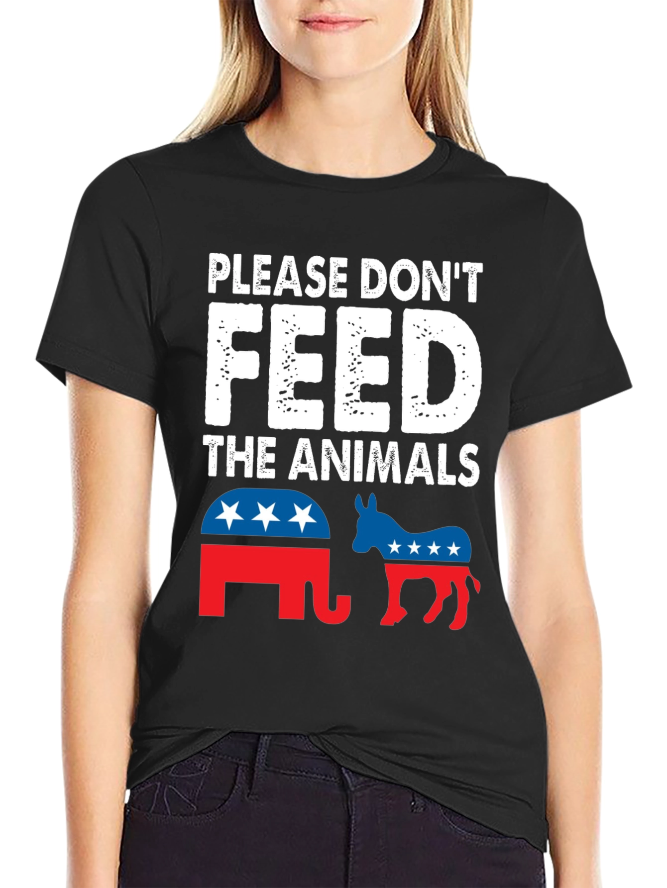 Political Humor T-Shirt: Please Dont Feed the Animals