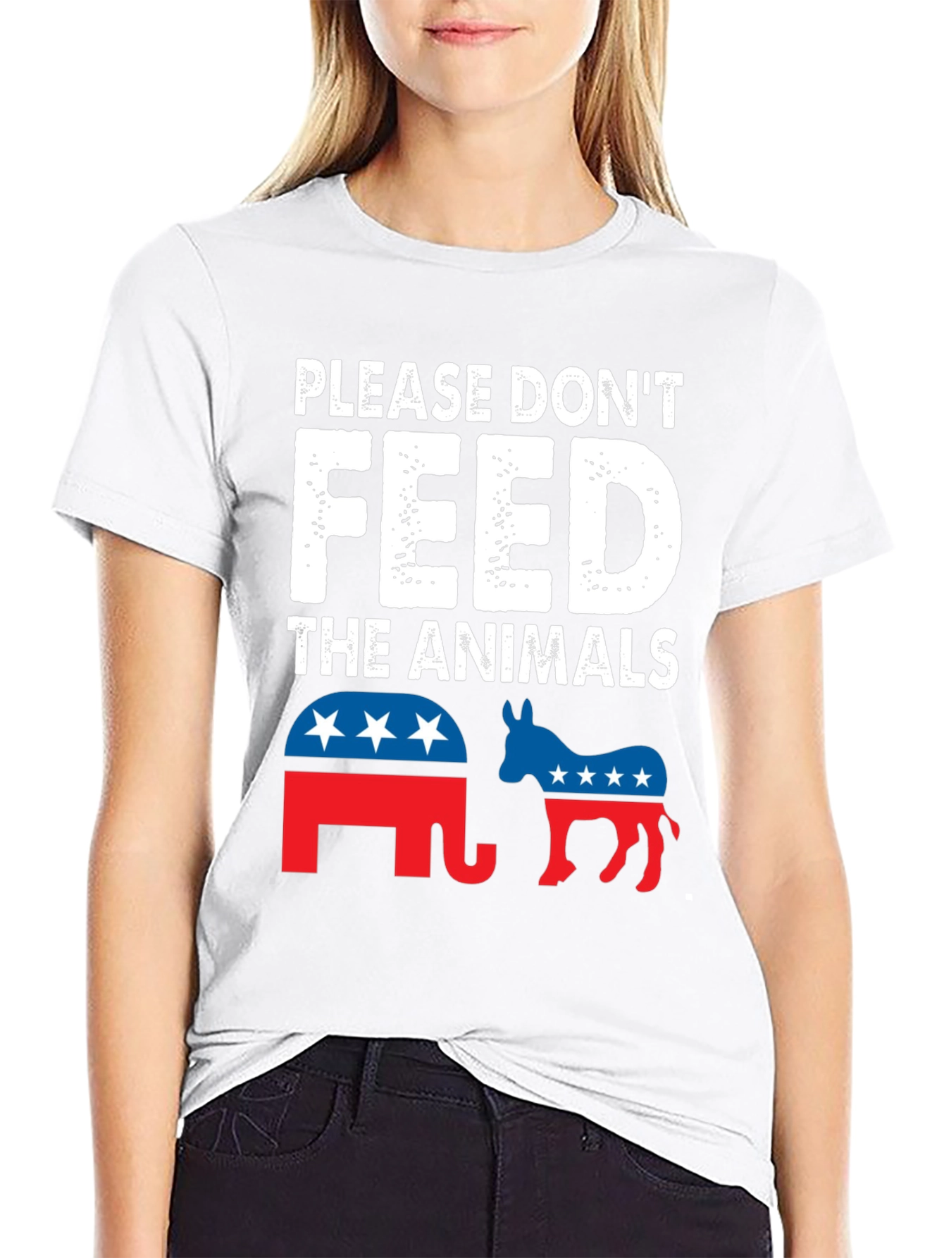 Political Humor T-Shirt: Please Dont Feed the Animals