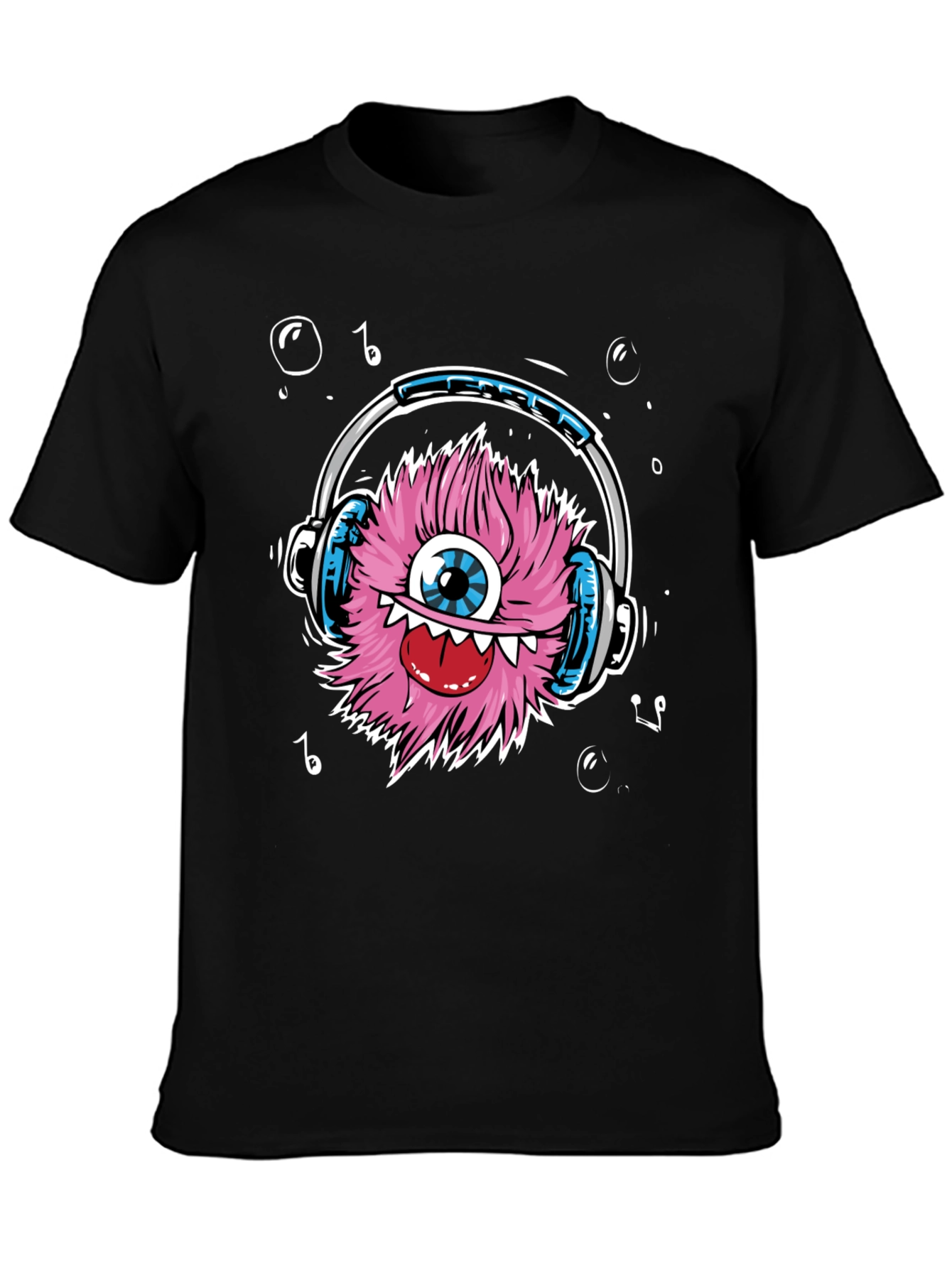 Monster with Headphones Graphic Tee