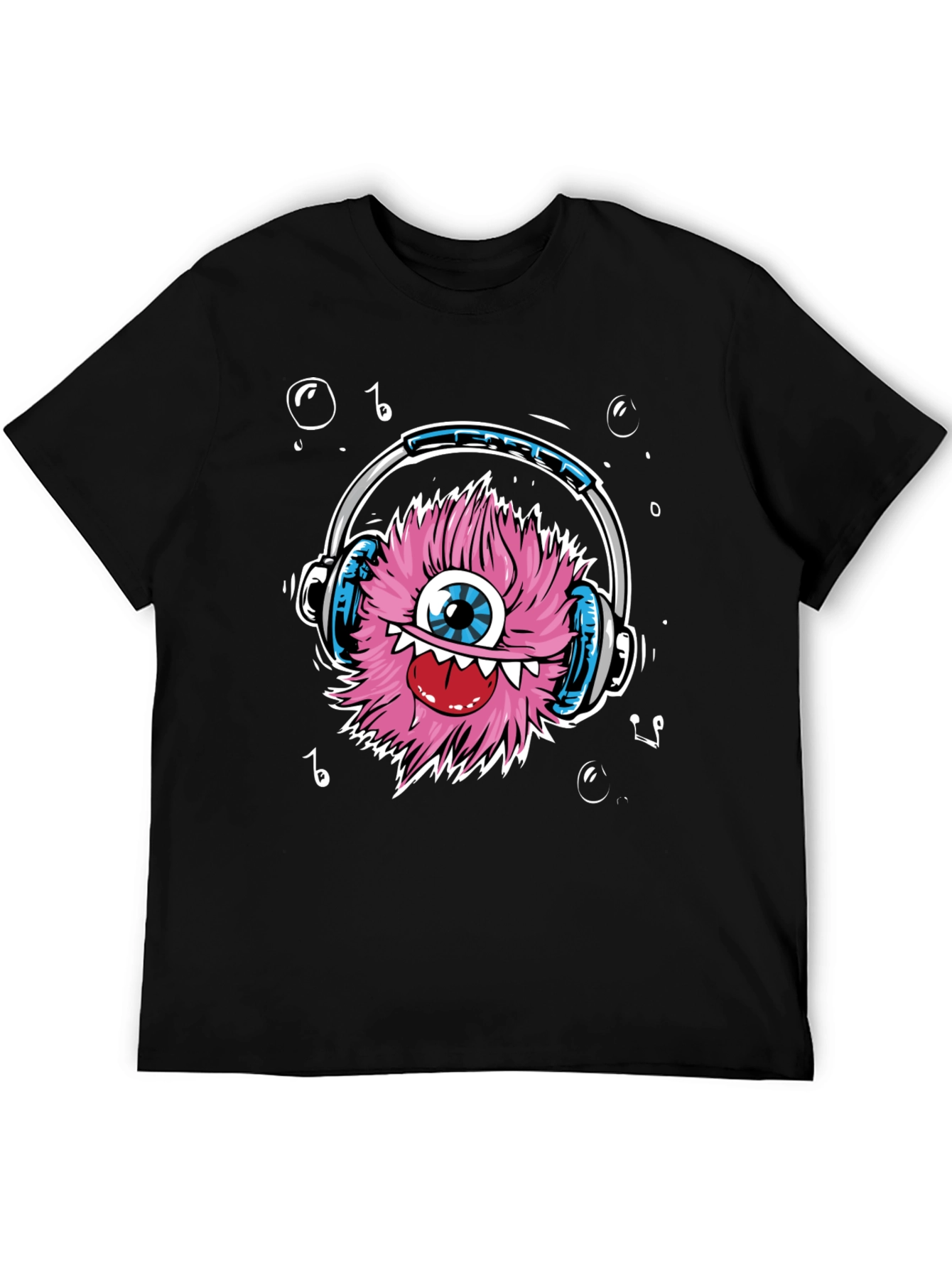 Monster with Headphones Graphic Tee