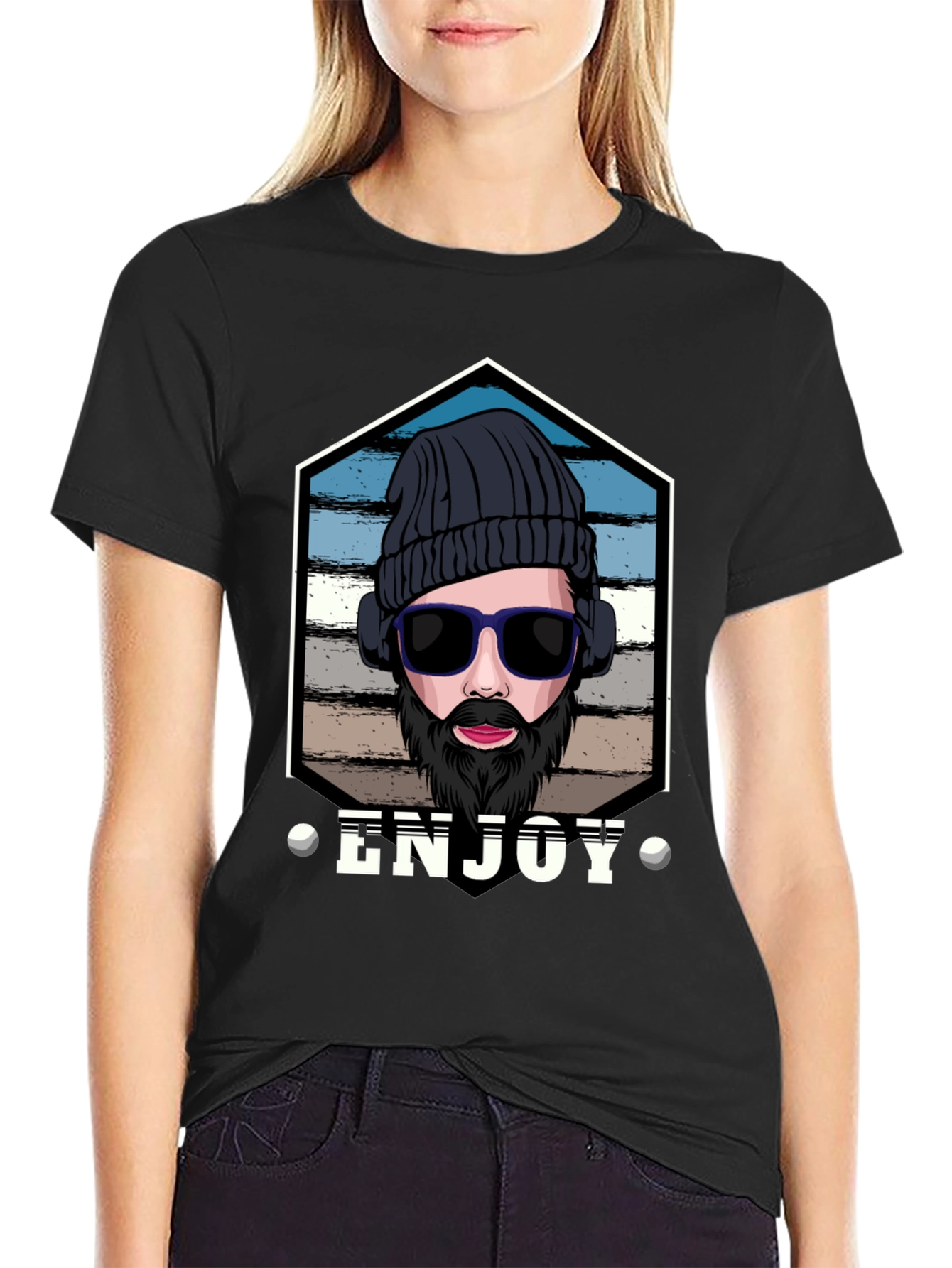 Enjoy Graphic Tee: Hipster Style
