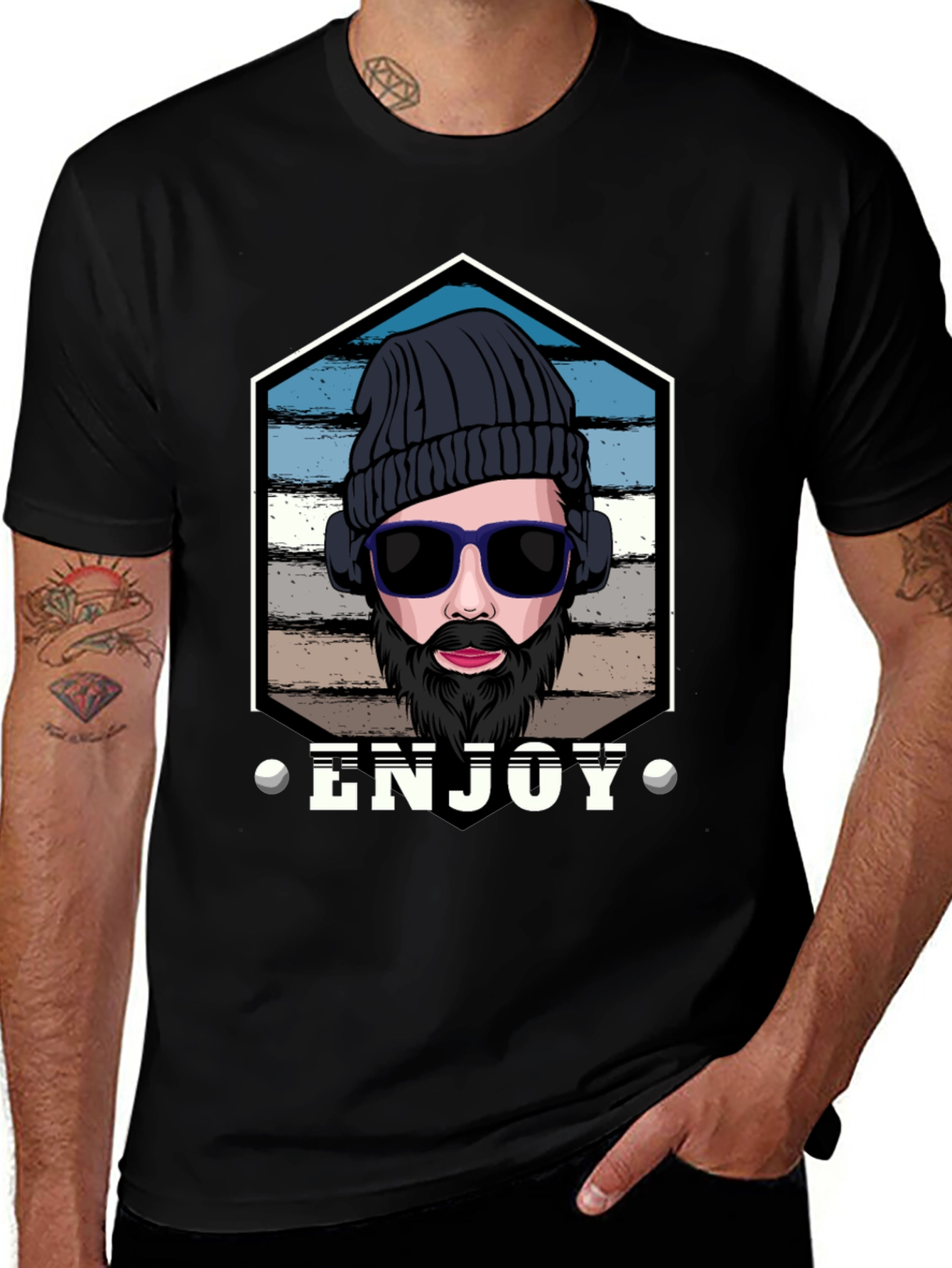 Enjoy Graphic Tee: Hipster Style