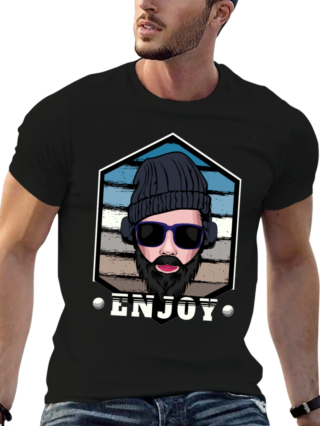 Enjoy Graphic Tee: Hipster Style
