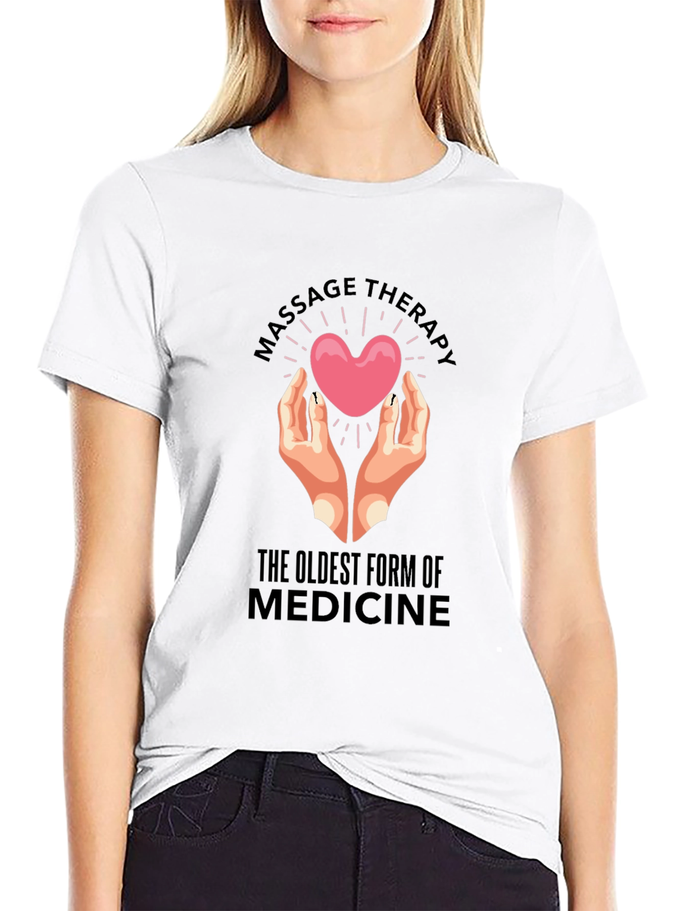 Massage Therapy: Oldest Medicine Black T-Shirt