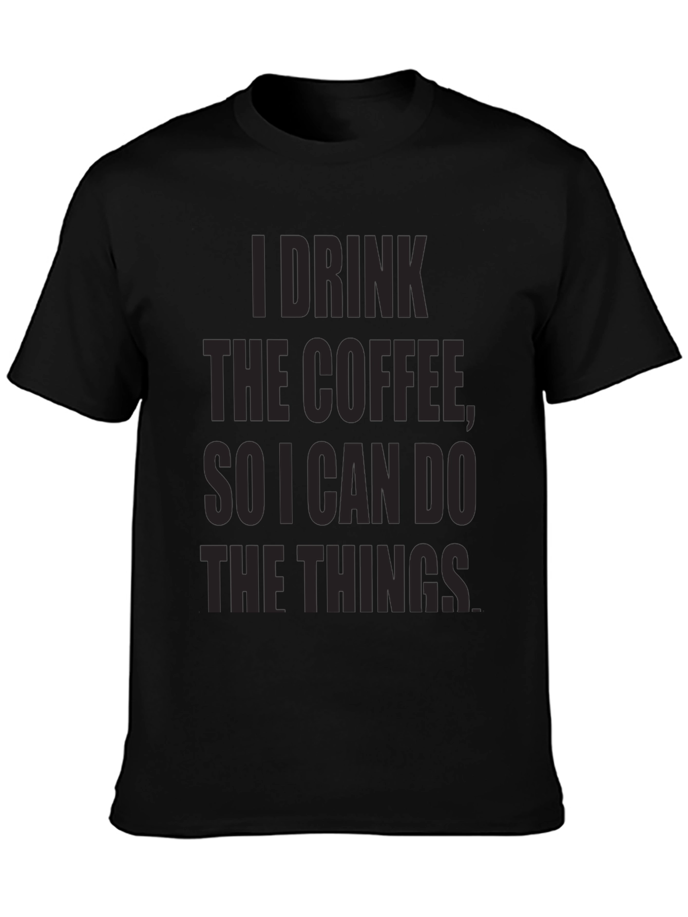 Coffee Motivation Black Graphic Tee