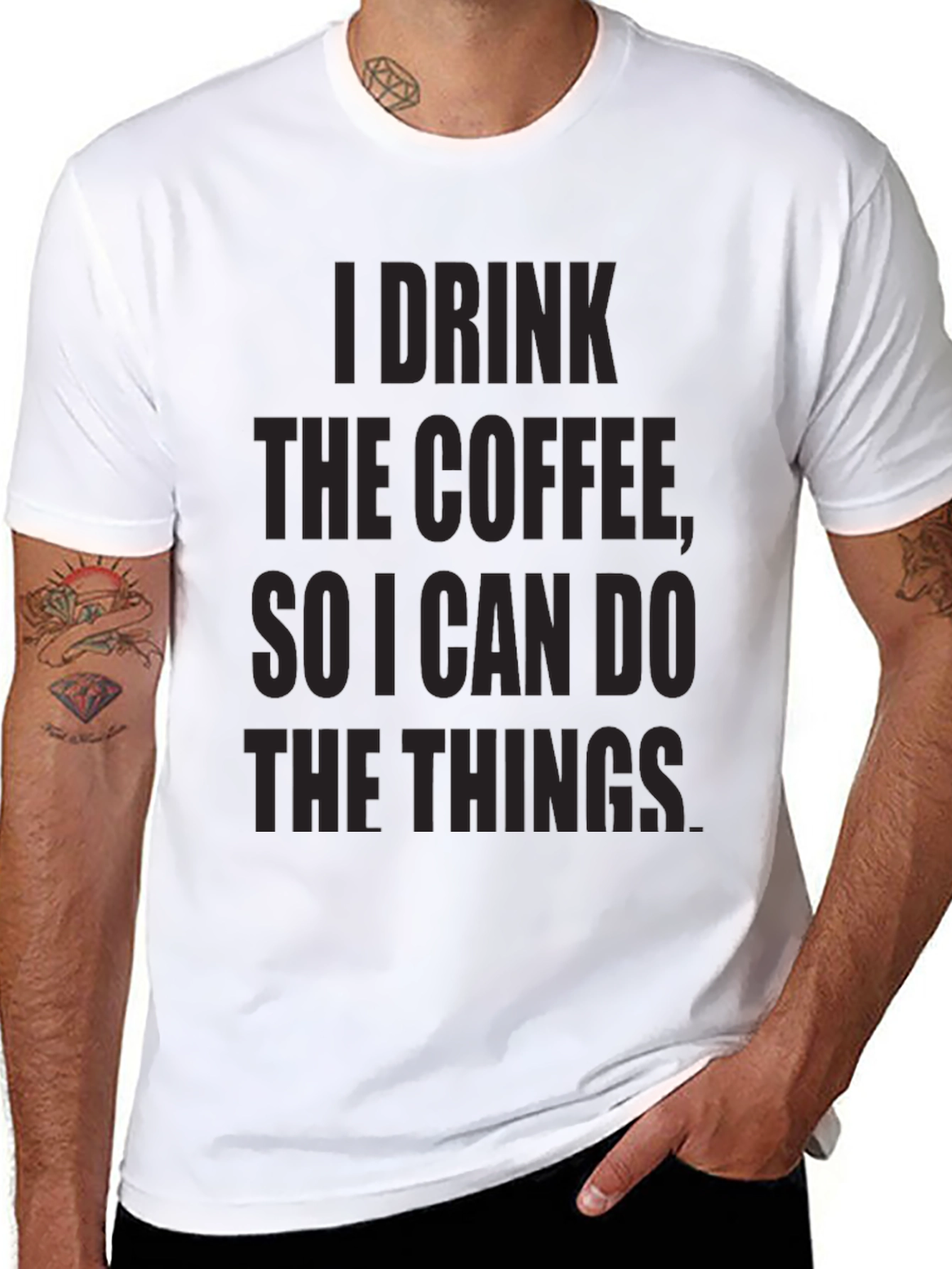 Coffee Motivation Black Graphic Tee