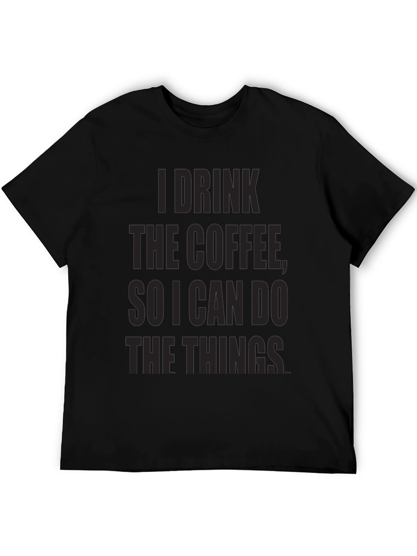 Coffee Motivation Black Graphic Tee