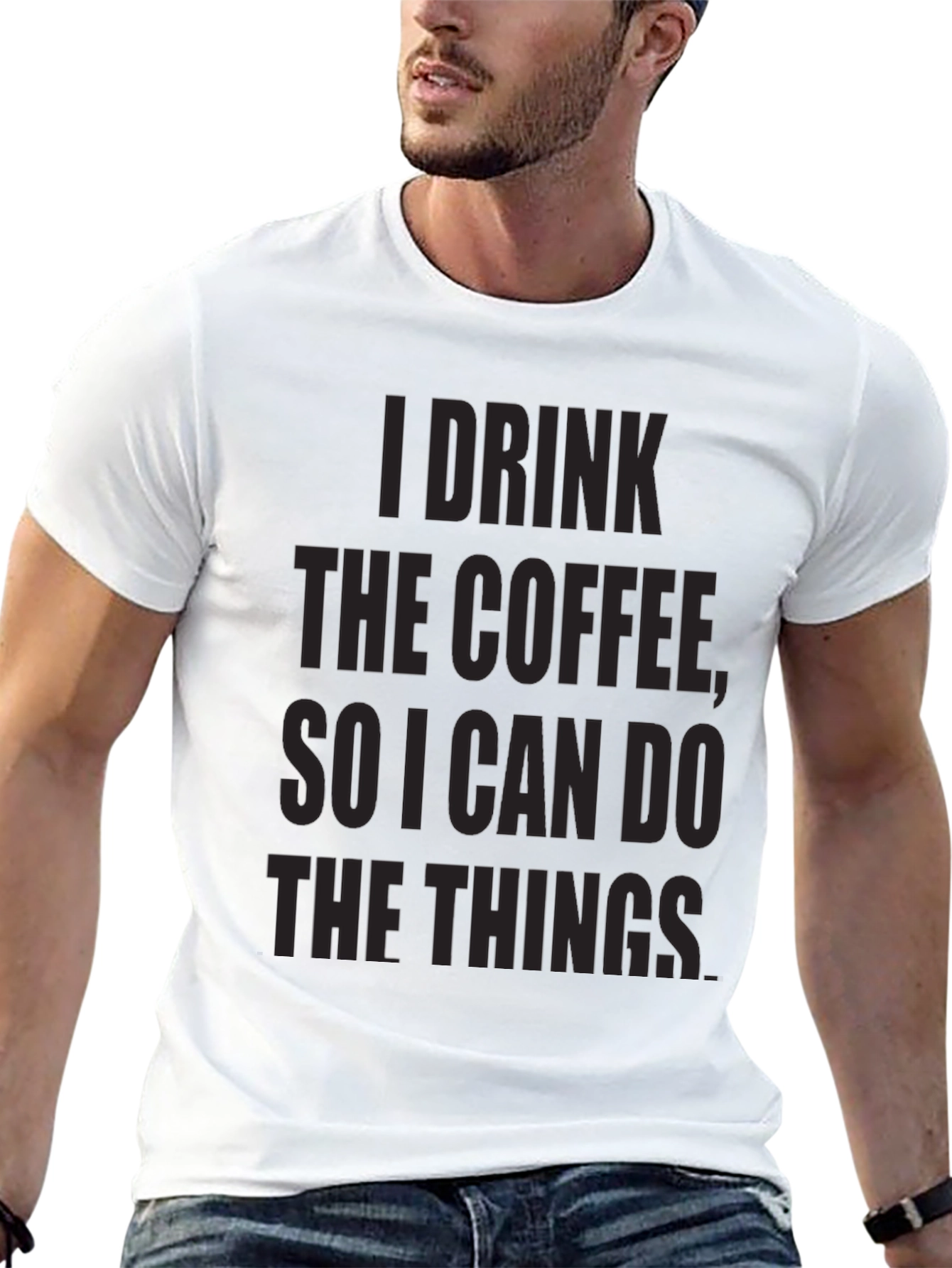 Coffee Motivation Black Graphic Tee