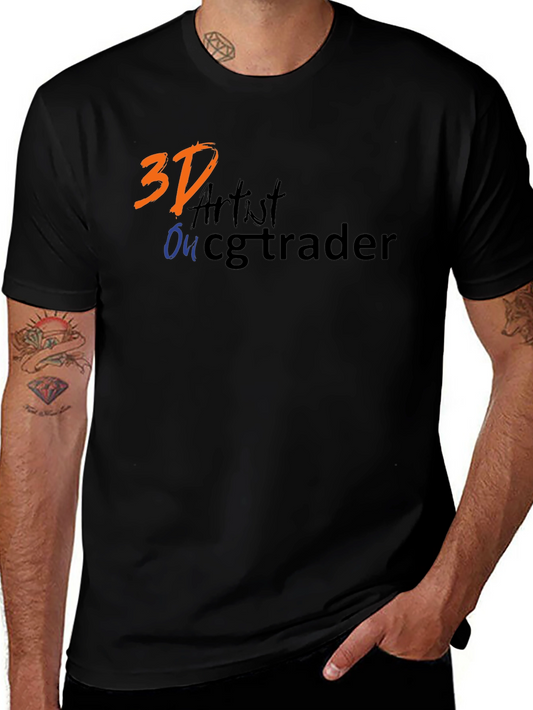 3D Artist on CGTrader Black T-Shirt
