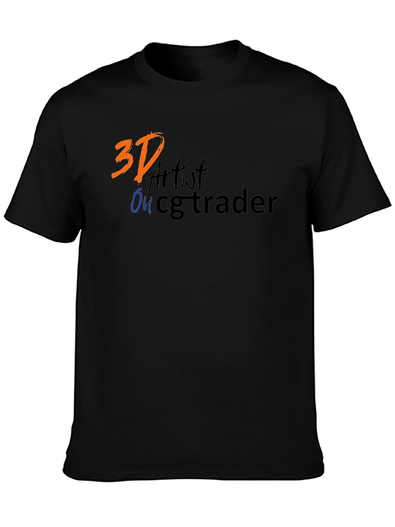 3D Artist on CGTrader Black T-Shirt
