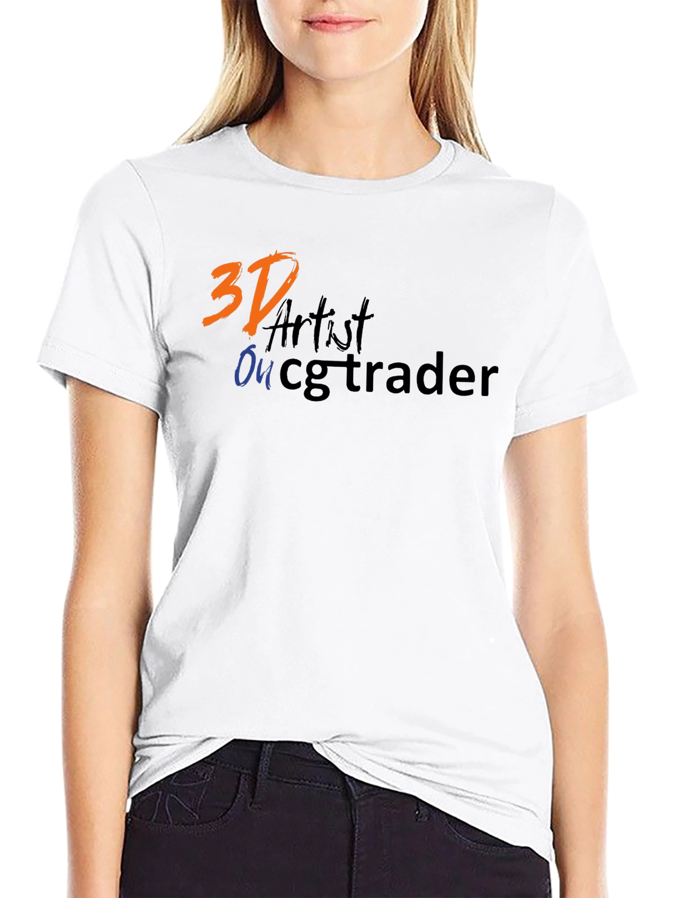 3D Artist on CGTrader Black T-Shirt