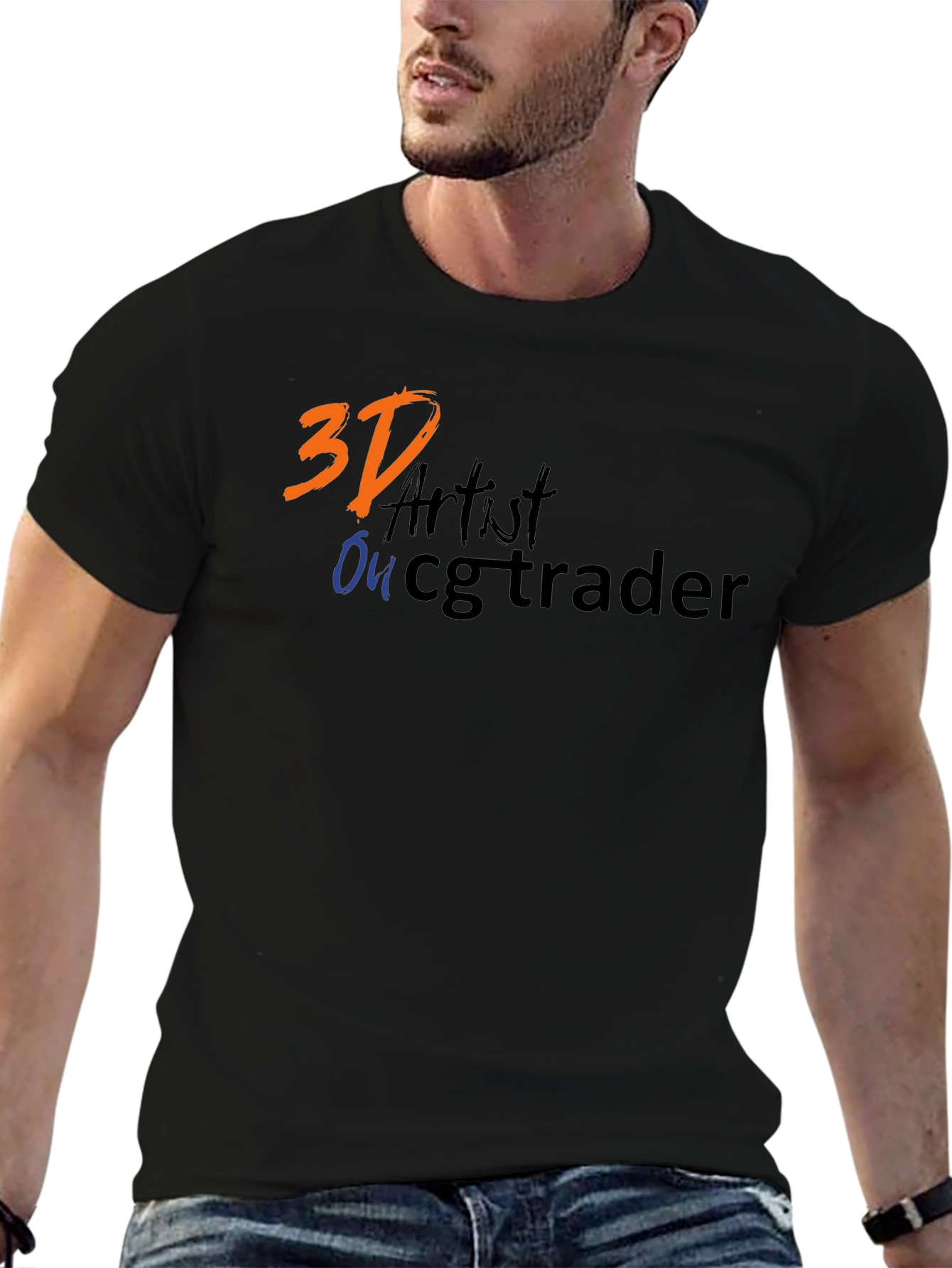 3D Artist on CGTrader Black T-Shirt